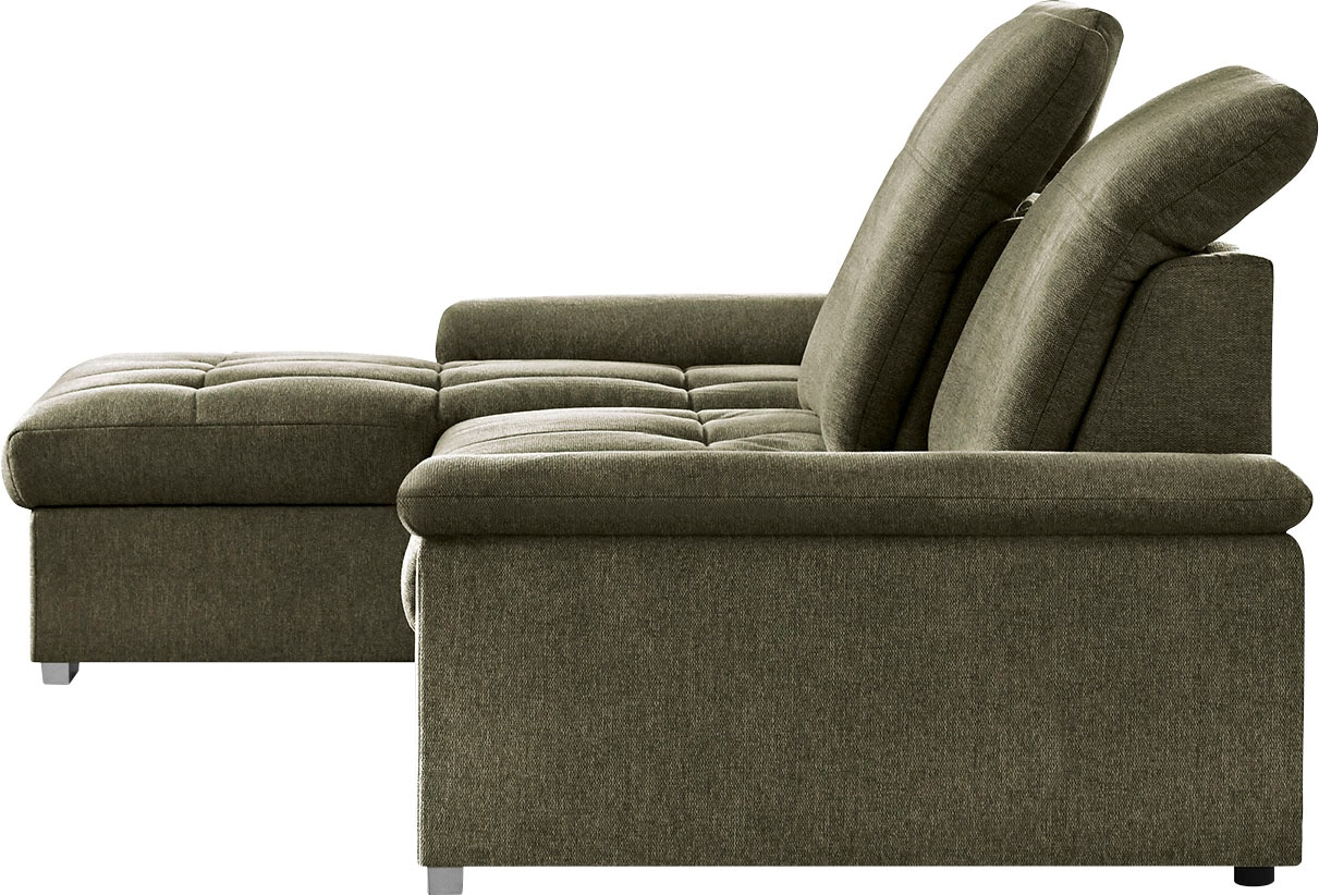 CALIZZA INTERIORS Ecksofa »Moli 1 L-Form«, mit Bettkasten, Kopfteilverstellung und Sitztiefenverstellung