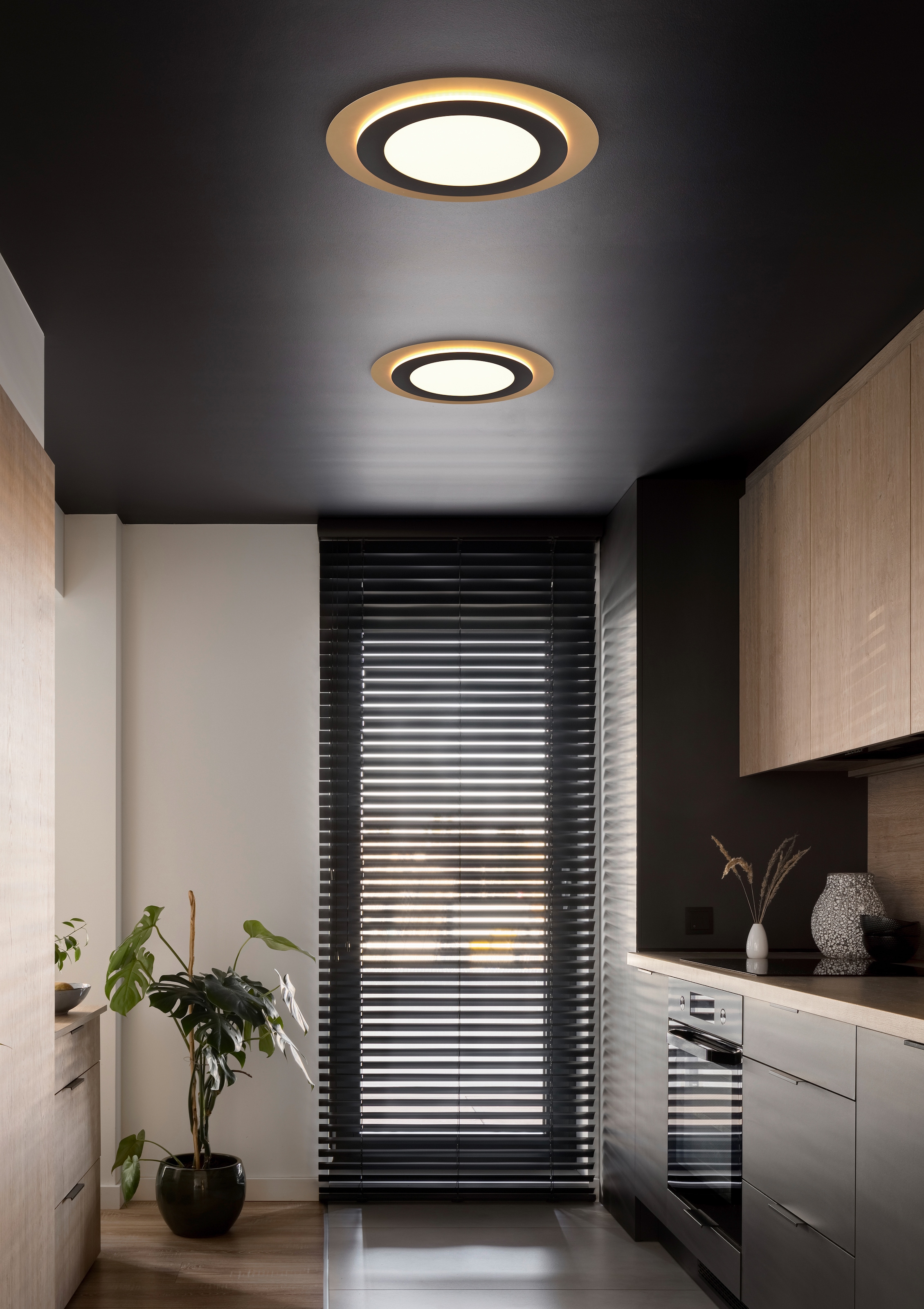 TRIO Leuchten LED Deckenleuchte »MORGAN, runde Deckenlampe Ø 45cm, dimmbar, CCT, Memoryfunktion, Timer« LED-Board 1 Stk. warmweiß - kaltweiß Nachtlicht, 42W 5600 Lumen, 2700-6500 Kelvin, inkl Fernbedienung