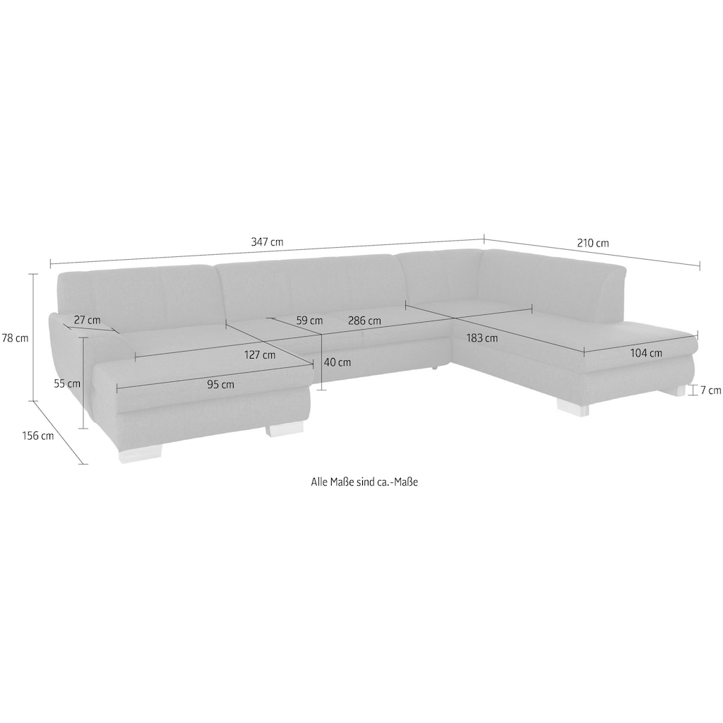 Home affaire Wohnlandschaft »Nika U-Form«