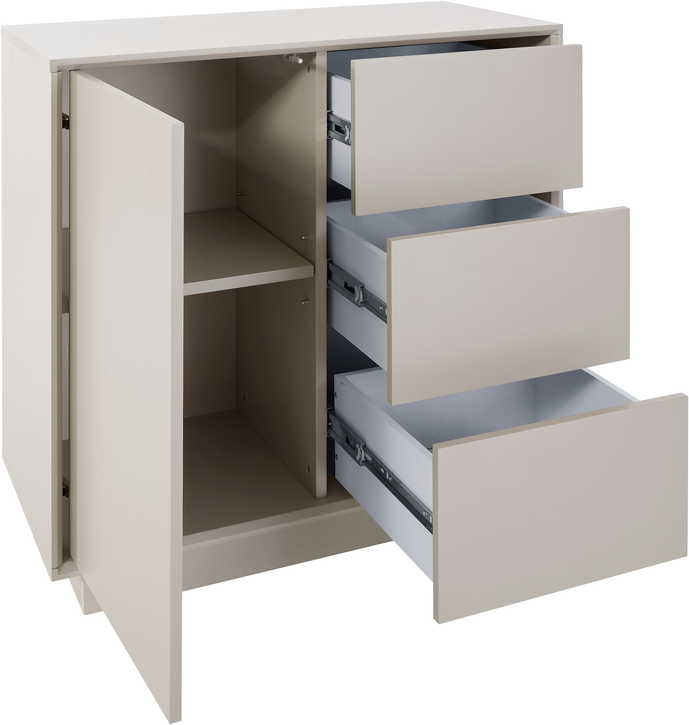 homsy by Ana Johnson Sideboard »Storvia« seidenmatte Lackierung, geräuschlose Soft-Close-Schubladen, B 85 cm