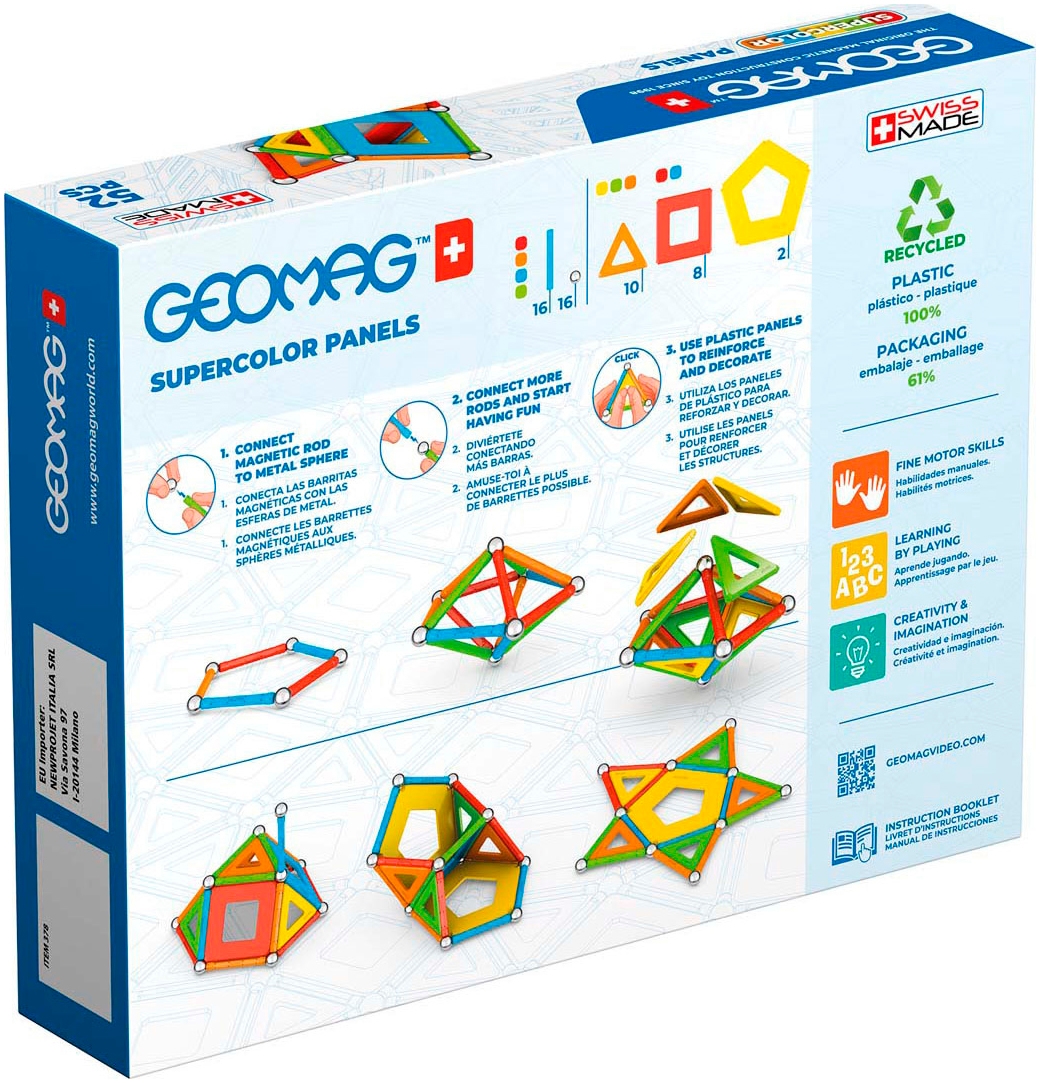 Geomag™ Magnetspielbausteine »GEOMAG™ Supercolor Panels Recycled«