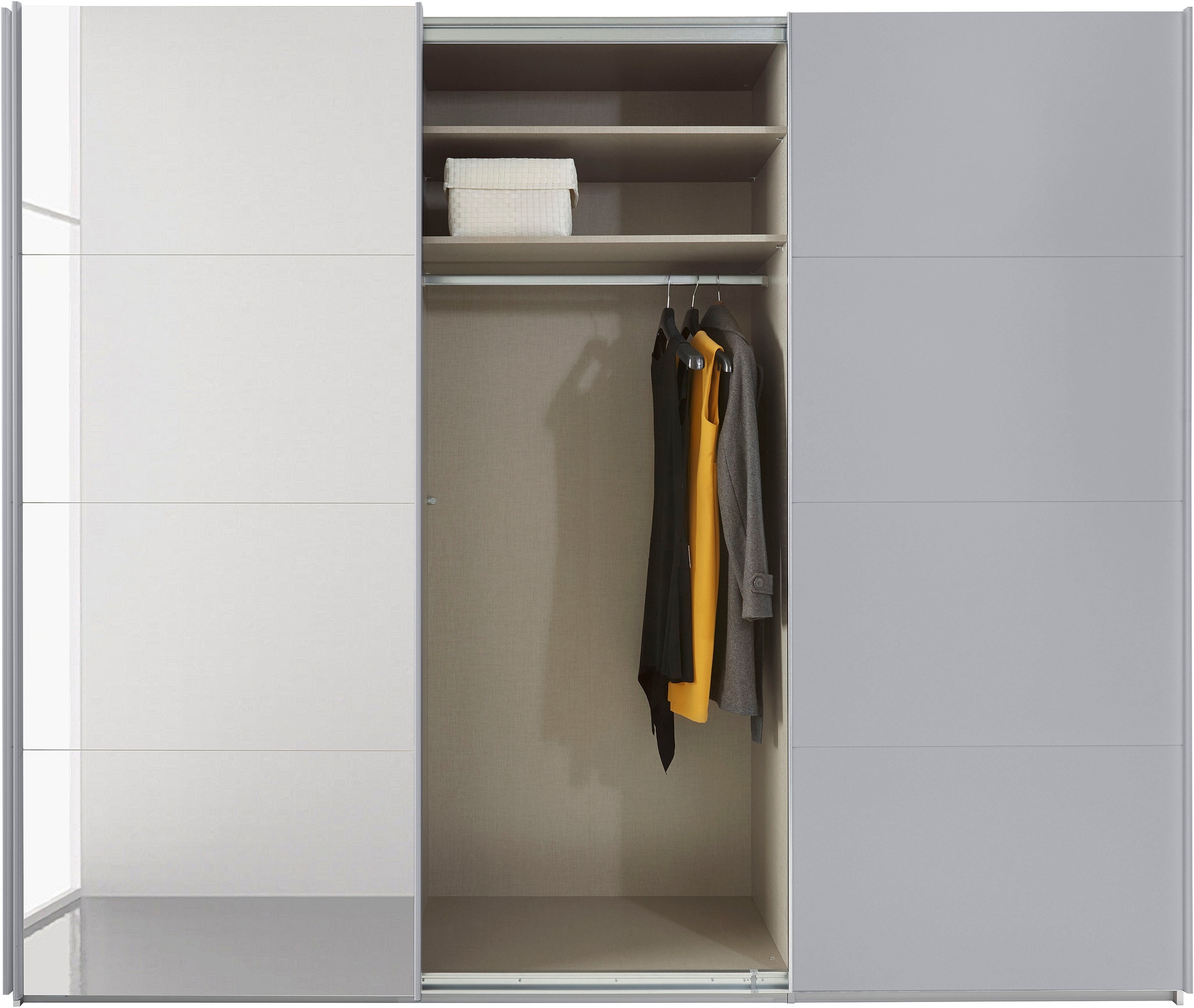 rauch Schwebetürenschrank »Kleiderschrank Schrank Garderobe Ankleide TOPSELLER OTELI« 3 Ausstattungen BASIC/CLASSIC/PREMIUM (inkl. SOFT-CLOSE-FUNKTION),  Breiten 203/271/315/360 cm Höhen 210/229 cm MADE IN GERMANY