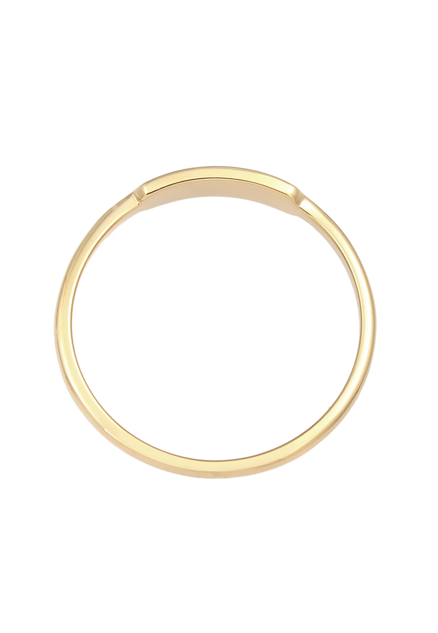 Elli Premium Siegelring »Ring Rechteck Geo Design 375 Gelbgold«