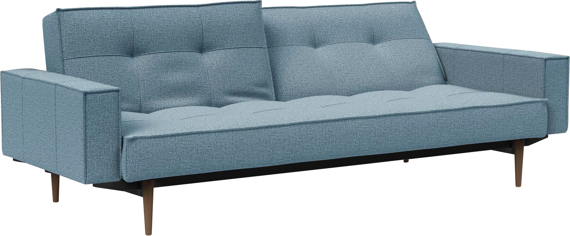INNOVATION LIVING ™ Sofa und in mit dunklen online Styletto Design skandinavischen »Splitback«, Armlehne Beinen, kaufen