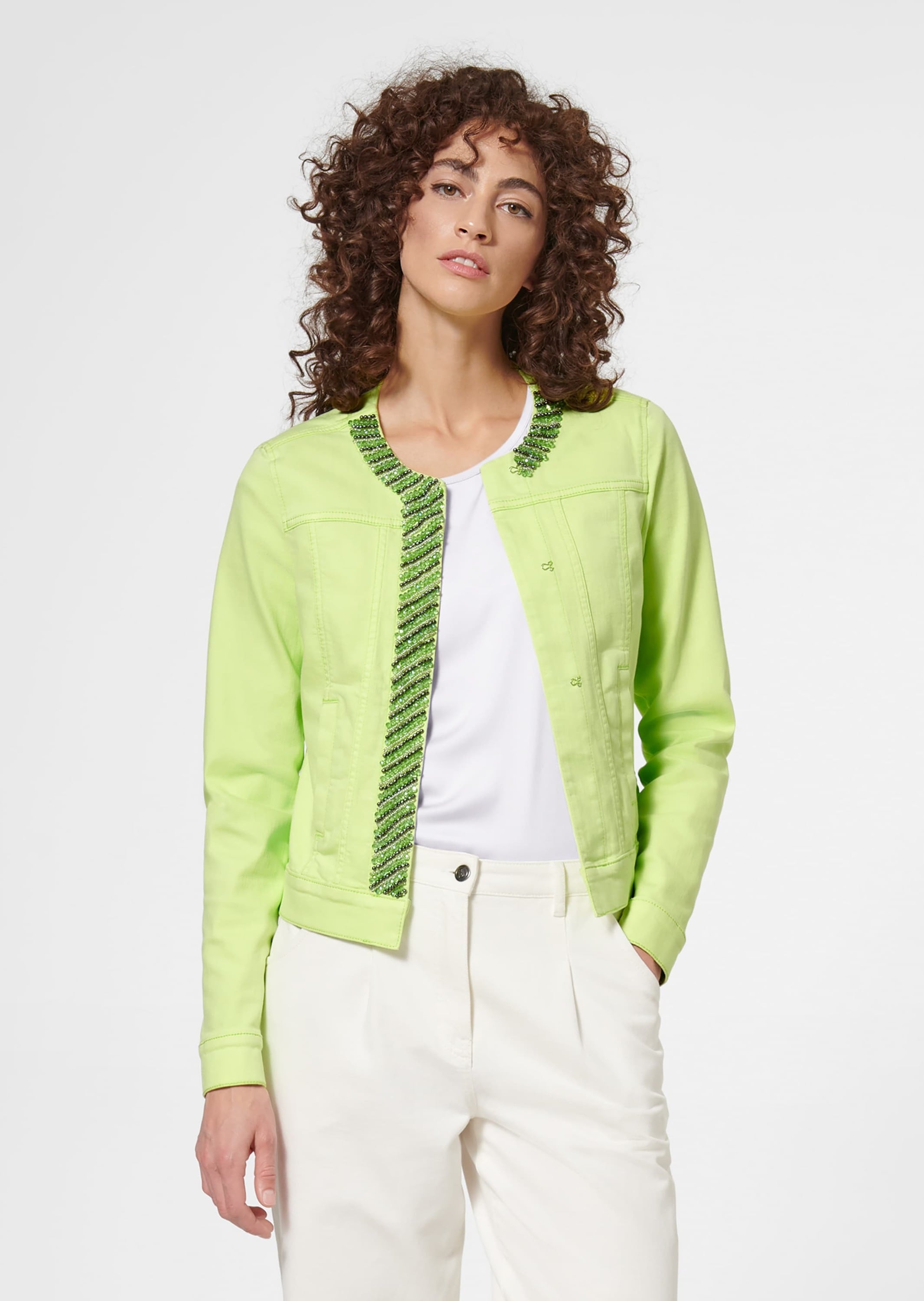 MADELEINE Jeansjacke »Jeansjacke Jeansjacke mit Schmucksteinen«