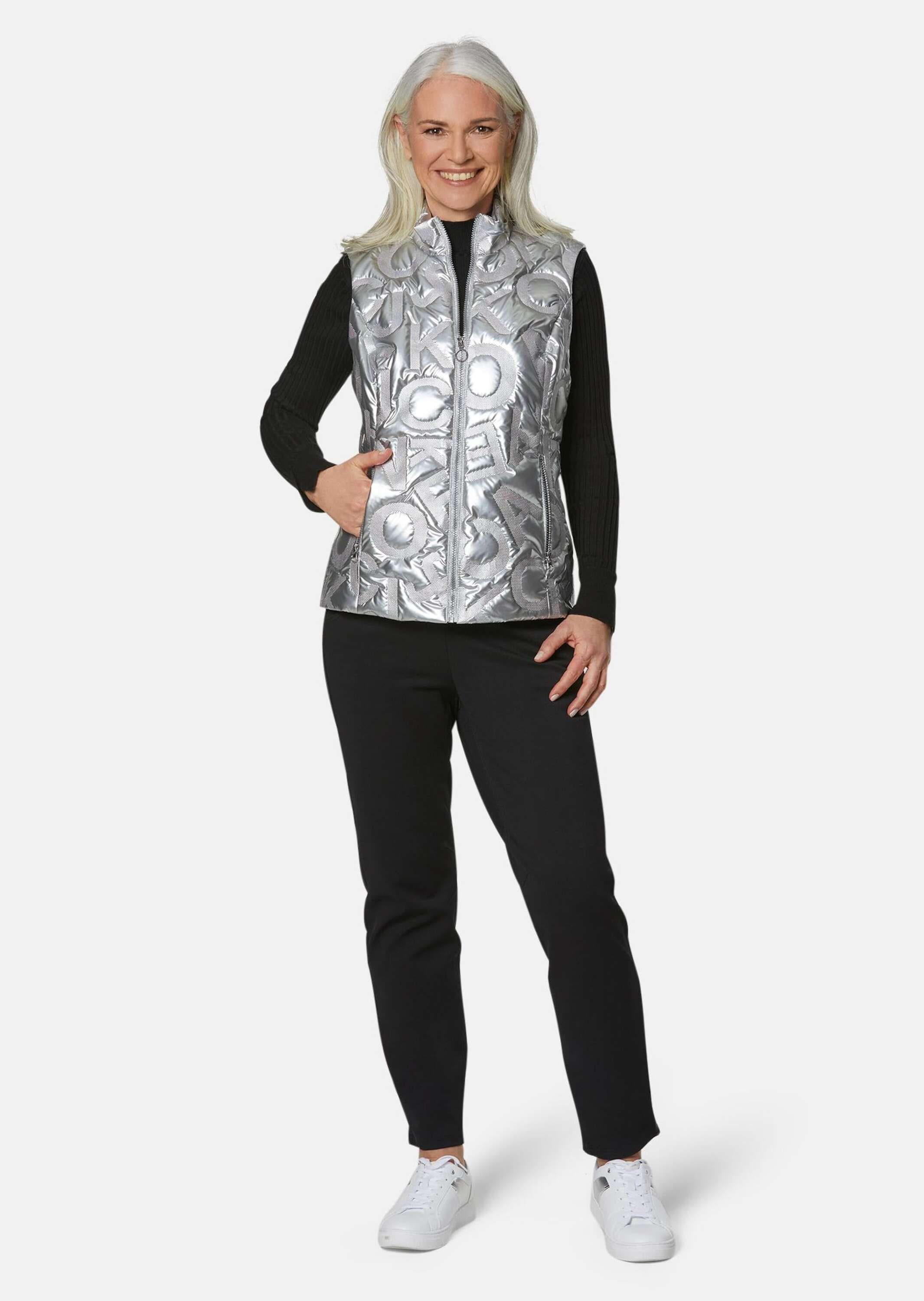 GOLDNER Kurzweste »Weste mit leichtem Fantasiestepp«