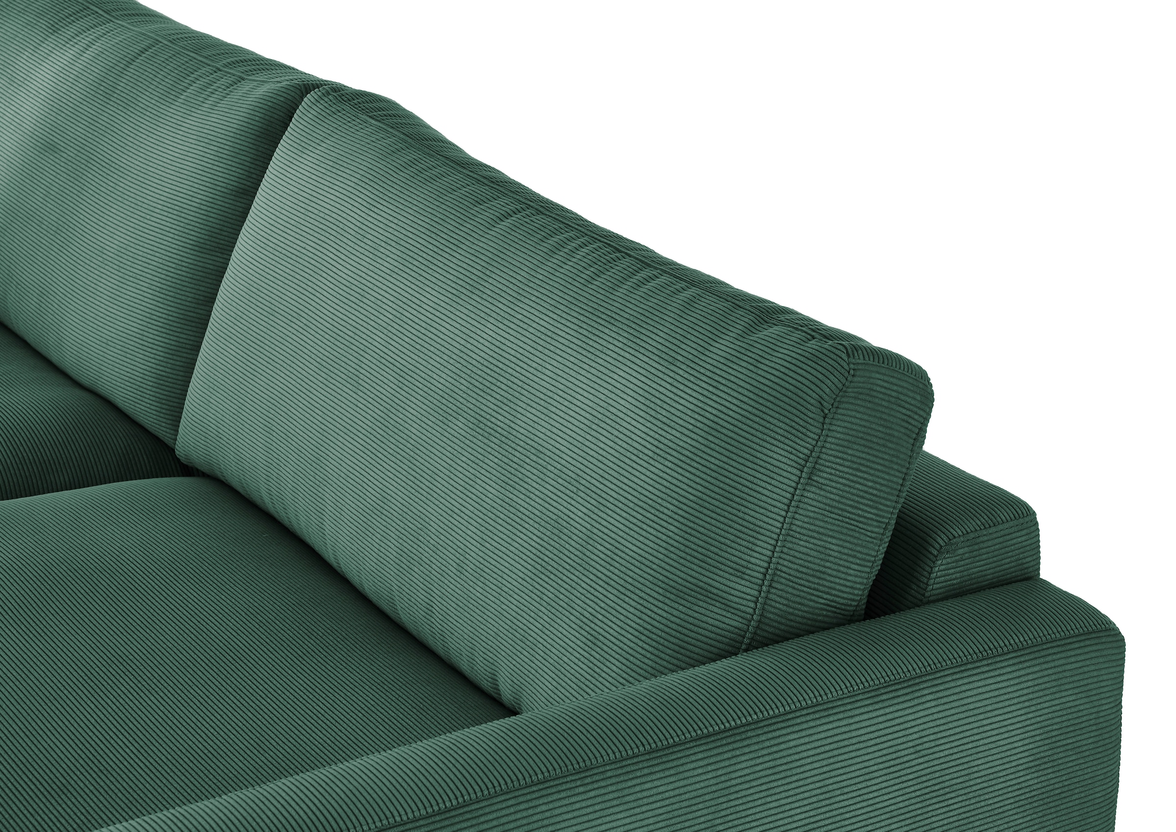 INOSIGN Ecksofa »Downtown, B/T/H: 272/190/84 cm L-Form«, weicher Sitzkomfort auch in Cord und Bouclé, incl. Zierkissen