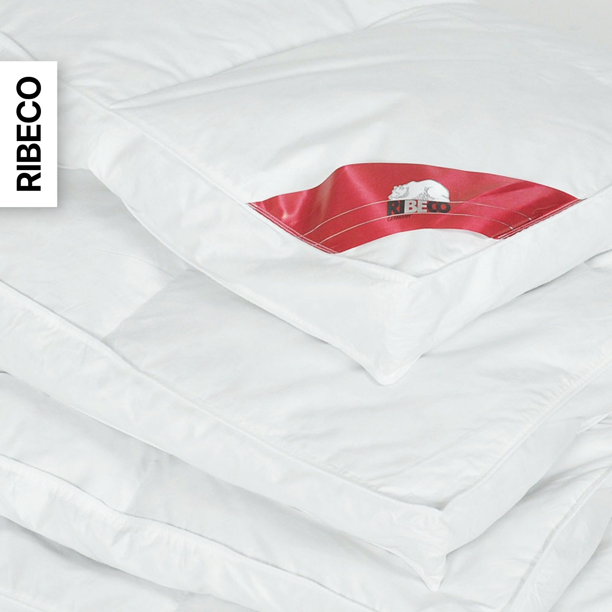 RIBECO Federbettdecke »Bettdecke extra prall in 135x200 und 155x220cm Topseller,« extrawarm Füllung 100% Federn 1 Stk. tlg. Bettdecke, extra warm, Made in Germany, mit gratis 80x80 cm Kissen