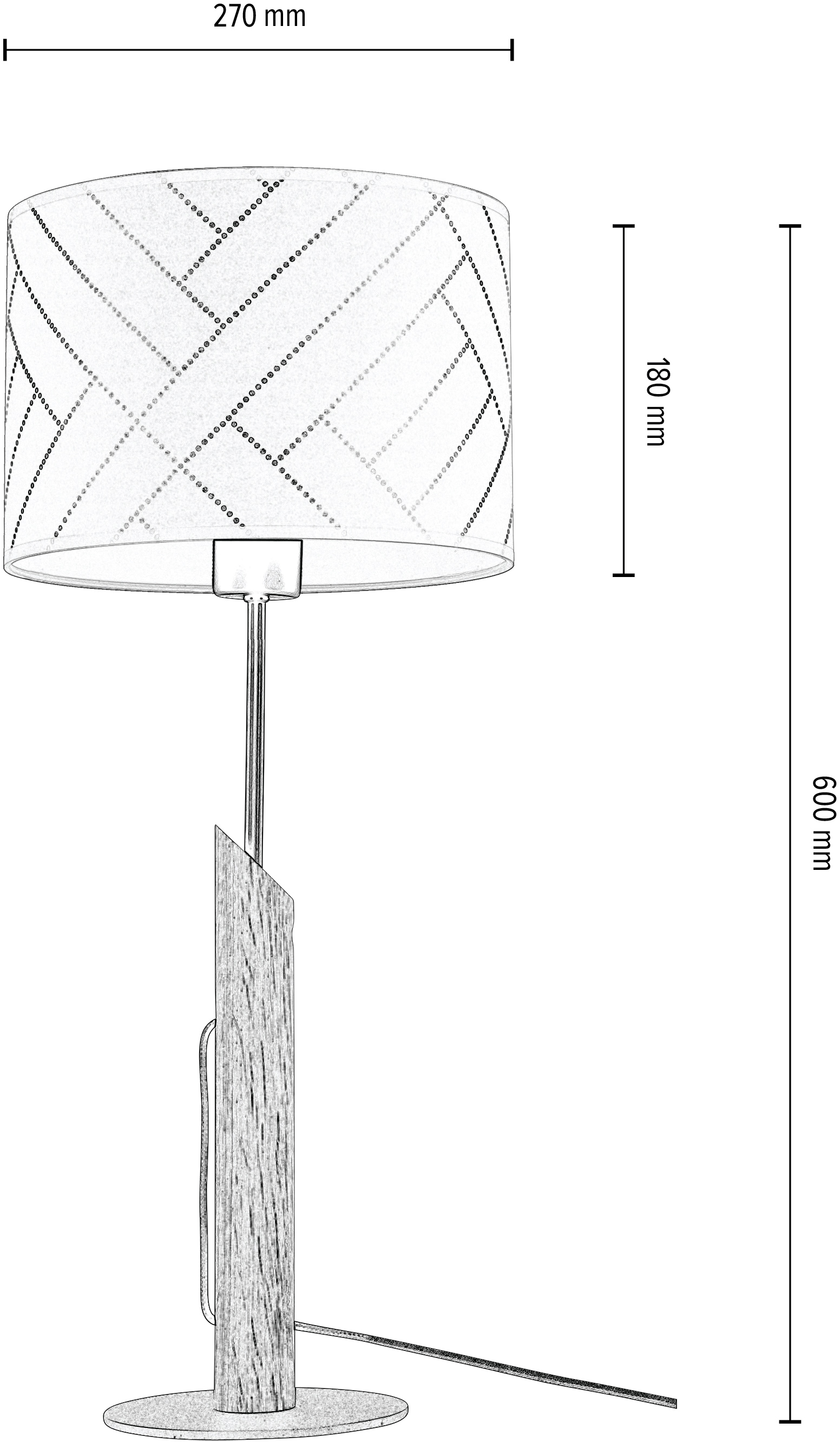 aus flammig-flammig, 1 bei OTTO mit »PUNTO«, Eichenholz BRITOP Aus LIGHTING FSC®-Zertifikat, laminierter online Tischleuchte Tapete Schirm kaufen