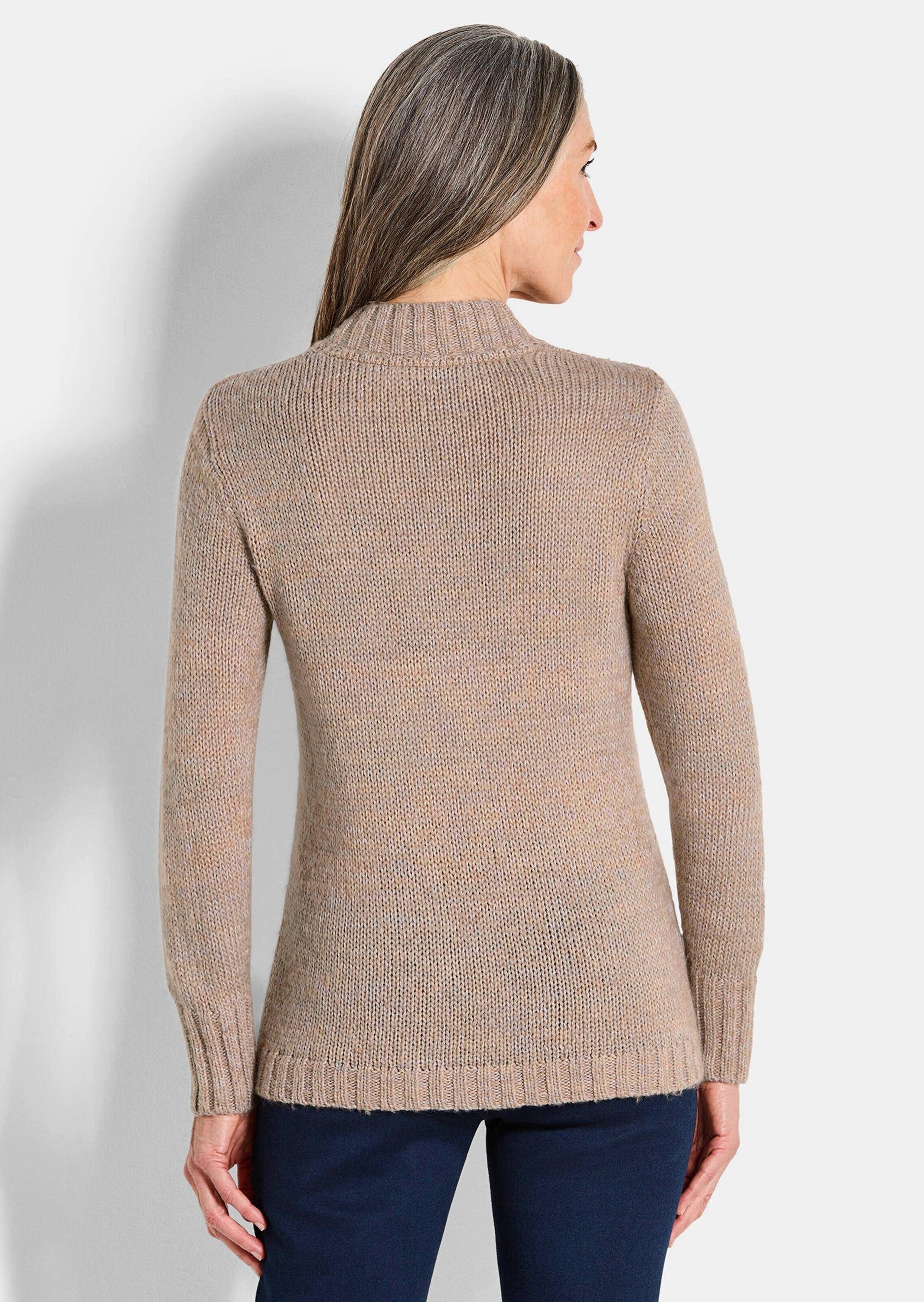GOLDNER Rundhalspullover »Strickpullover mit Zopfstrick«