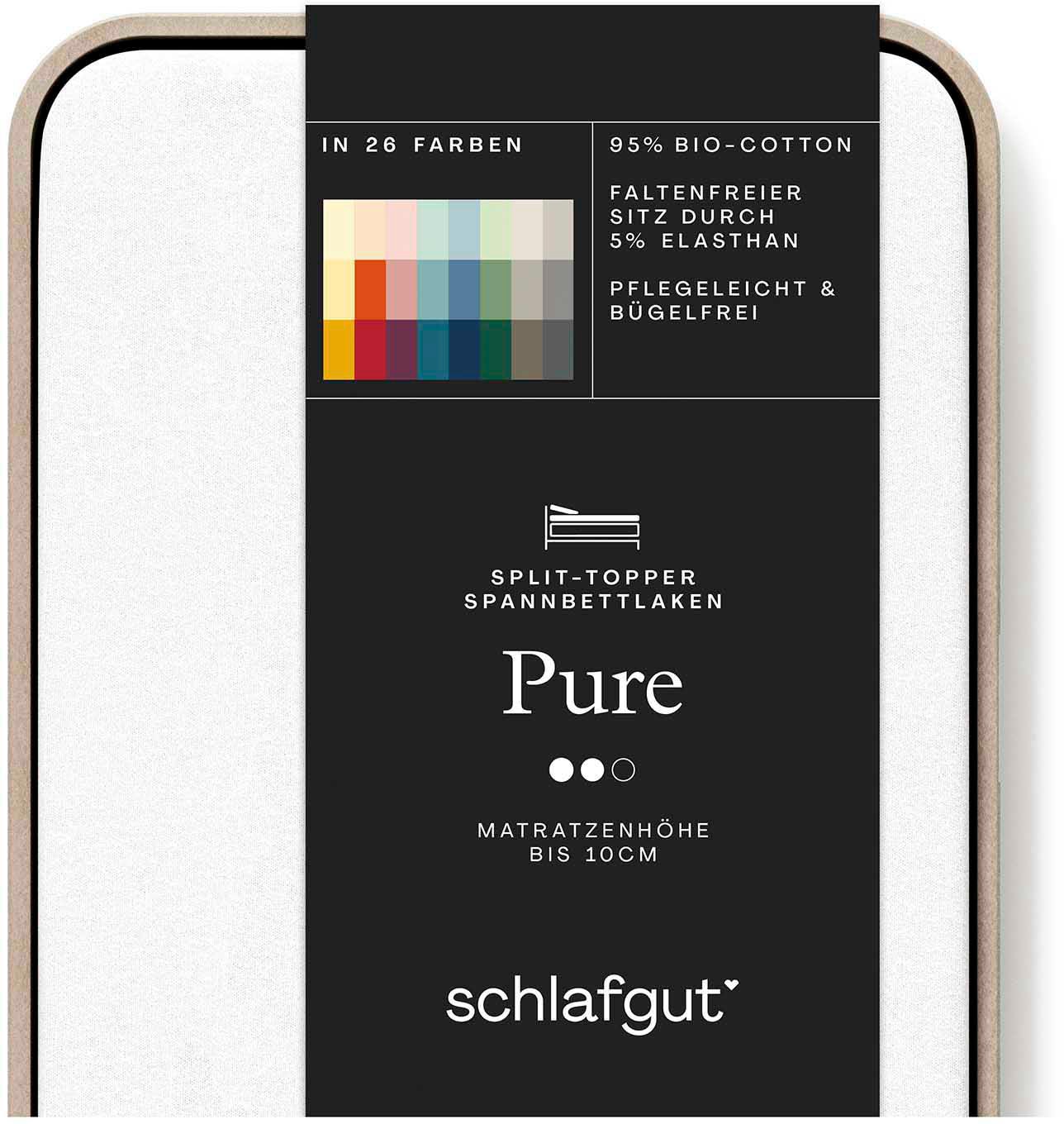 Schlafgut Spannbettlaken »Pure Split-Topper«, MADE IN GREEN by OEKO-TEX®