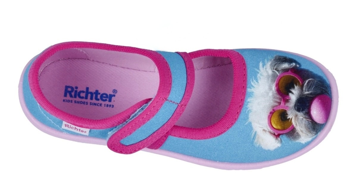 Richter Hausschuh »Mia«  Kindergartenschuh, Klettschuh mit WMS, Größeschablone zum Download