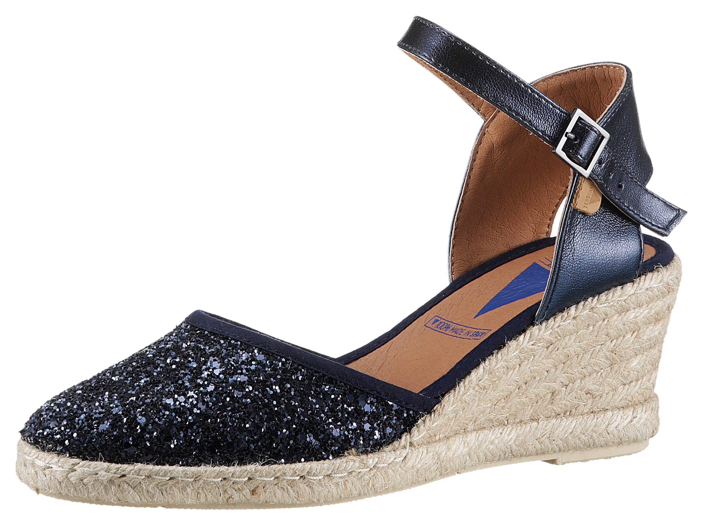 Sandalette »MALENA GLITTER«, Sommerschuh, Sandale, Keilabsatz, mit Glitter an der...