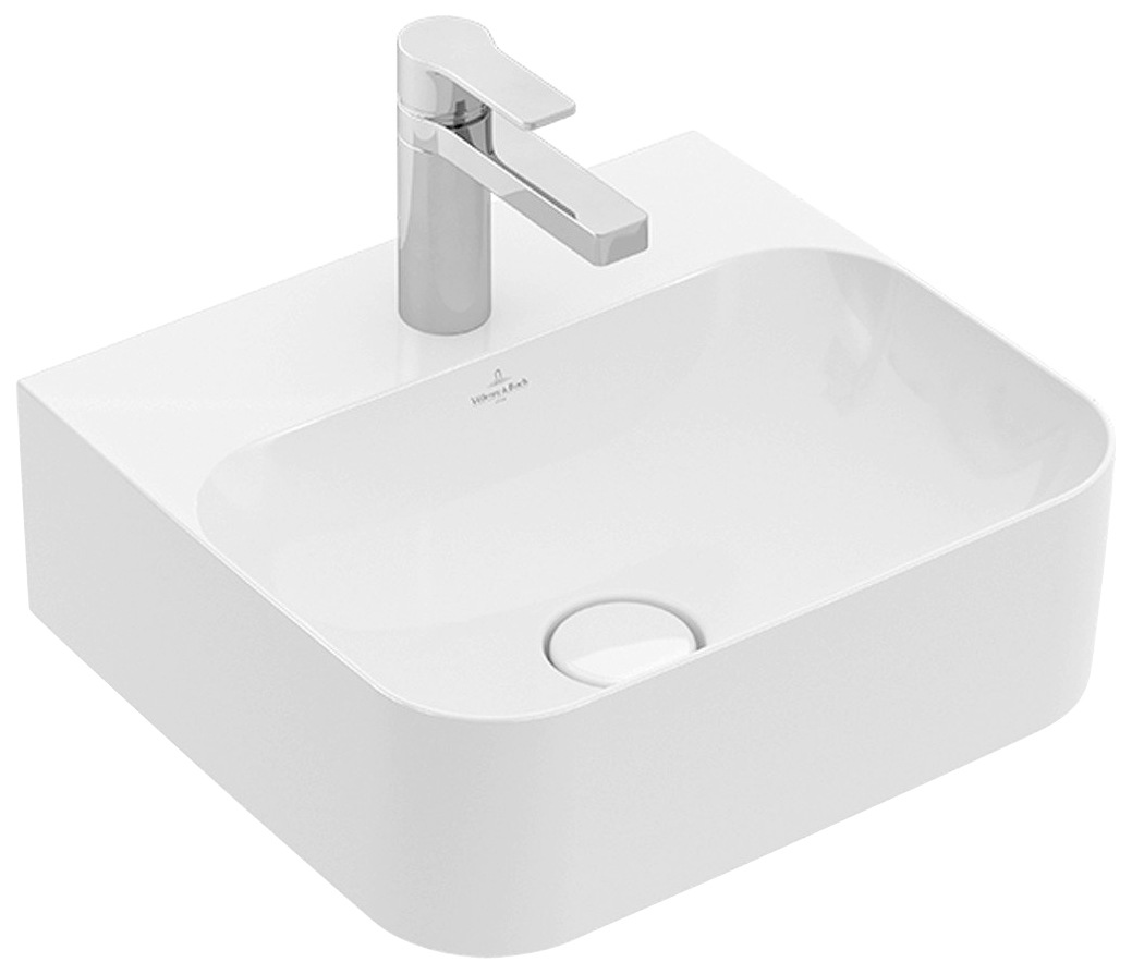 Villeroy & Boch Waschbecken »Finion«, BxT: 43x39 cm, ungeschliffen, alpin weiß glänzend