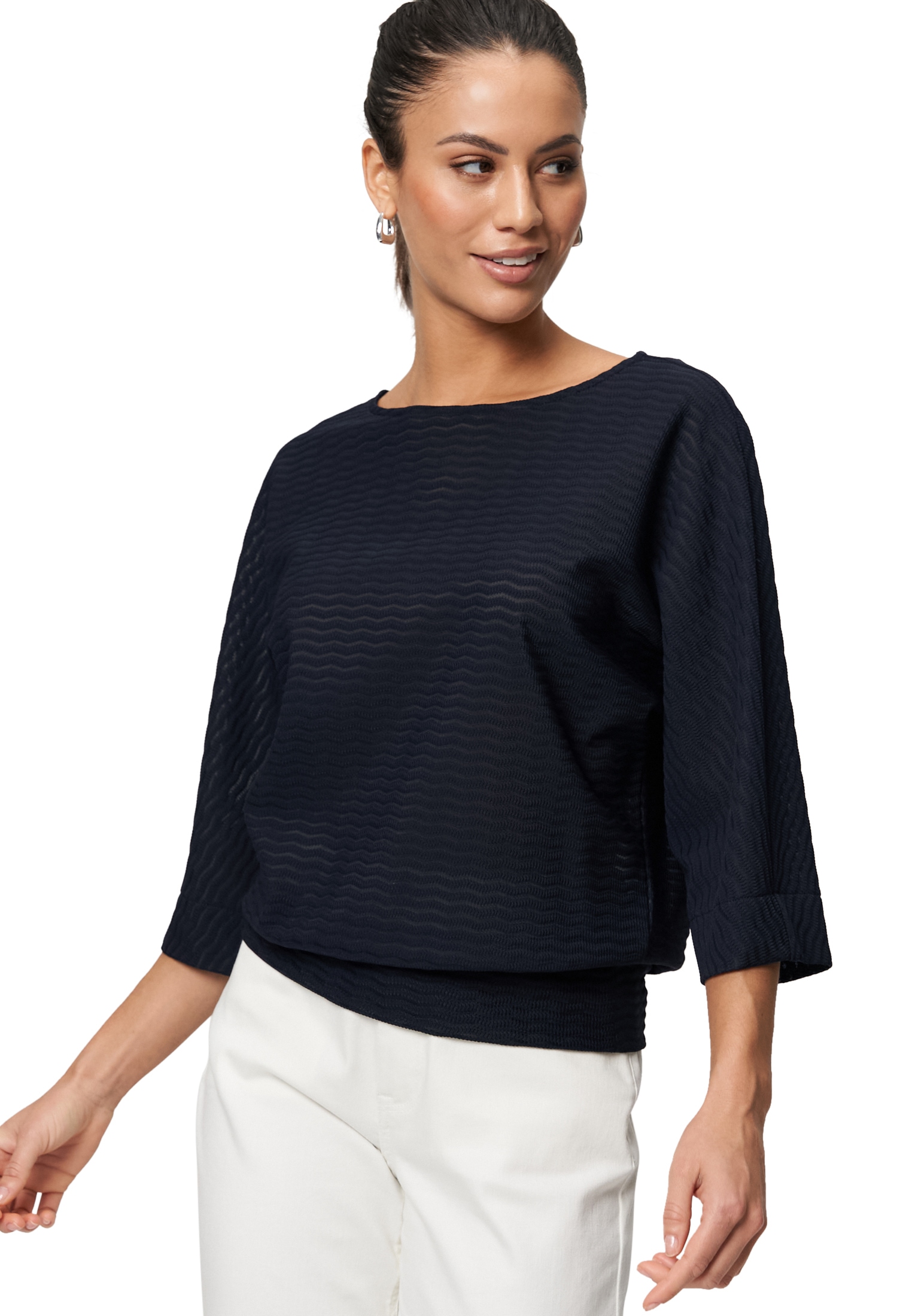Zero Sweatshirt »Sweatshirt mit Strukturmuster«