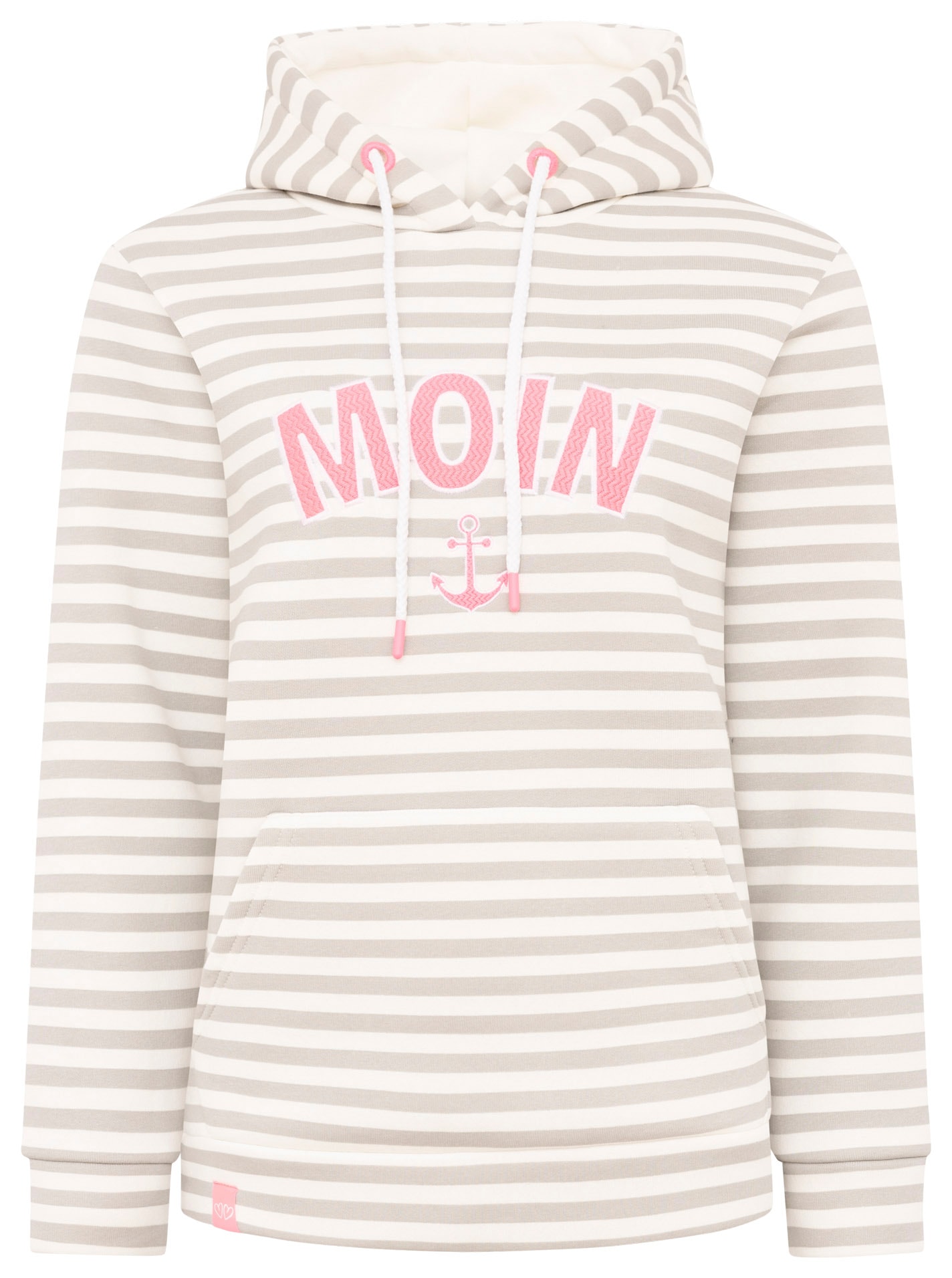 Zwillingsherz Kapuzensweatshirt »"Streifen Moin"«, gestreift, mit MOIN und Anker Stickerei