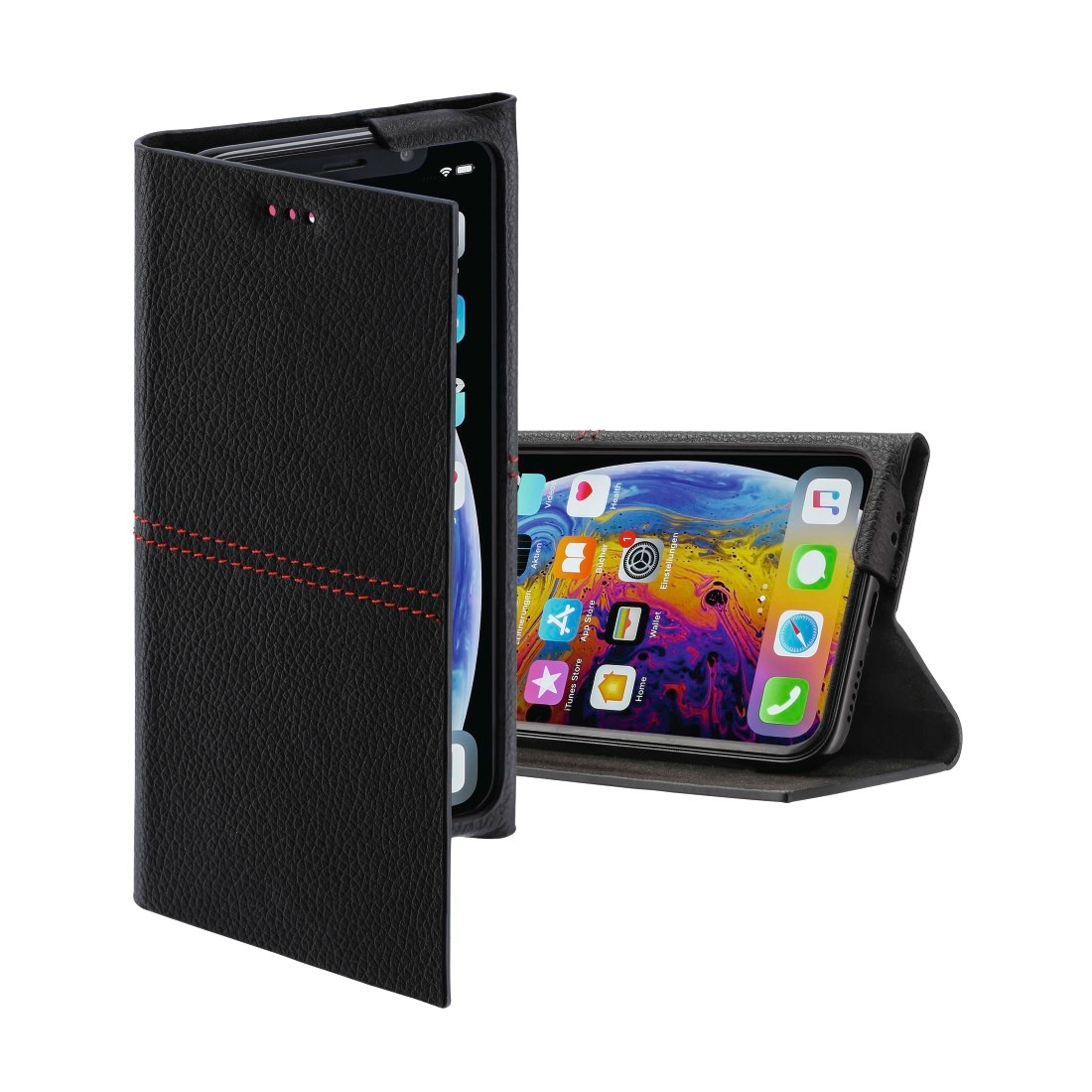 Booklet, Hülle,Tasche für Apple iPhone X/Xs Schwarz/Rot »Case "Red...
