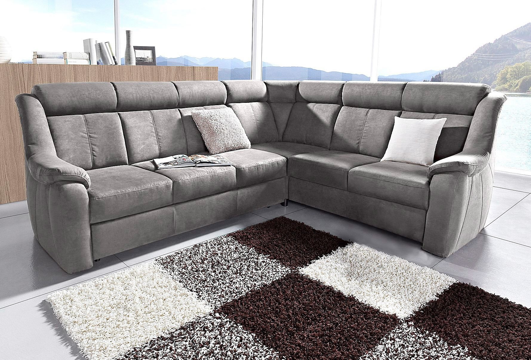 sit&more Ecksofa »Basel L-Form« wahlweise mit Relaxfunktion