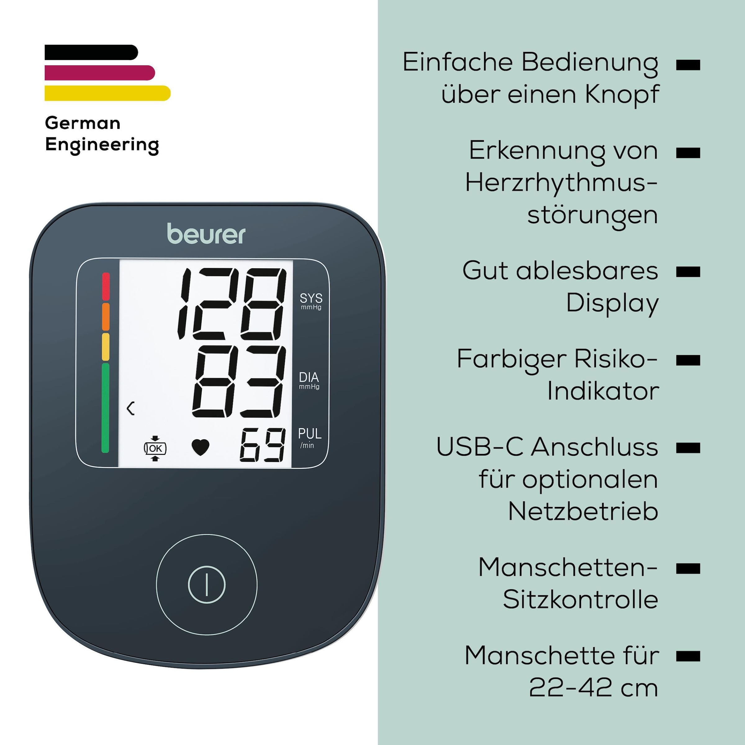 BEURER Blutdruckmessgerät »BM 23 Limited Edition 2026« Dank App Blutdruckwerte bequem digital in der App  dokumentieren