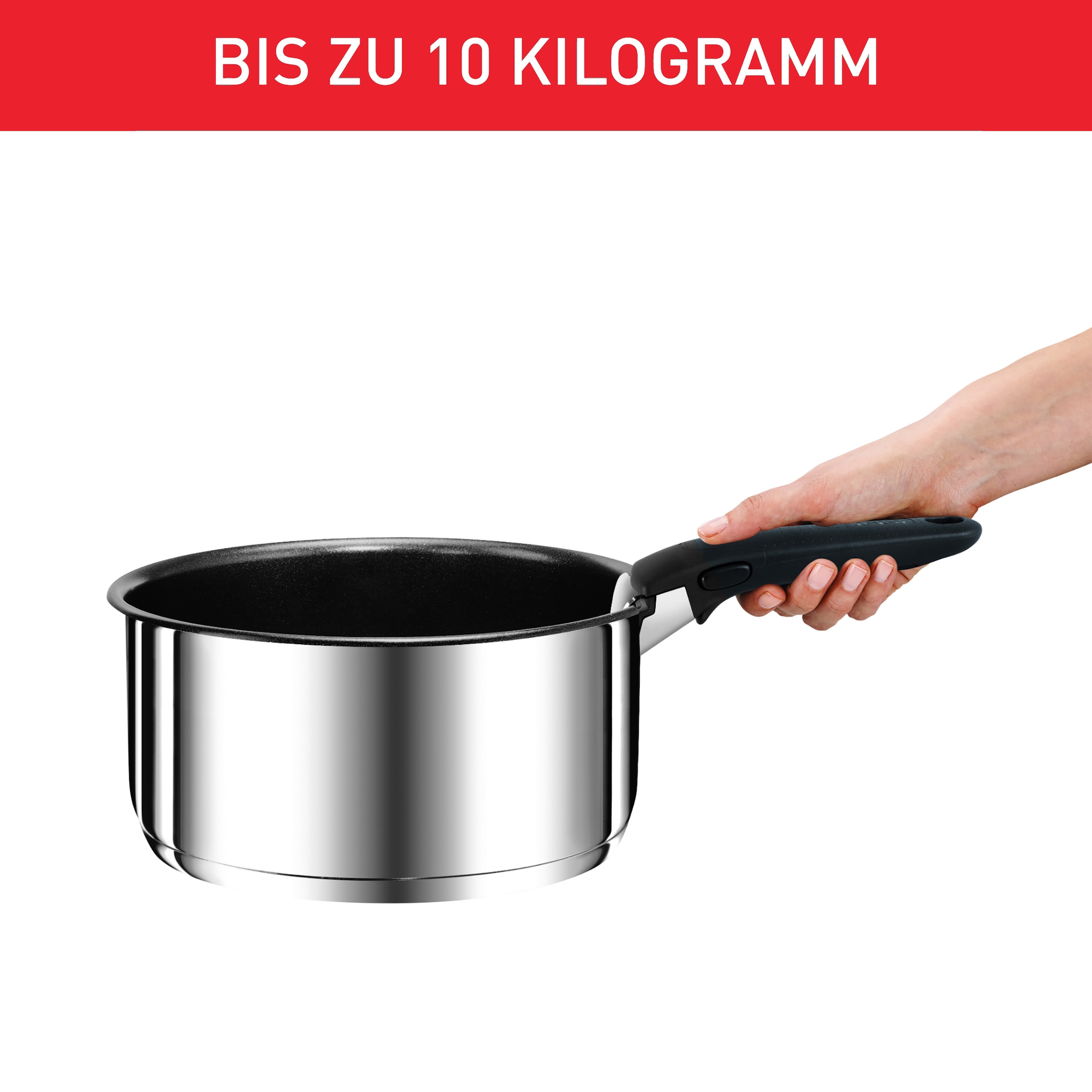 Tefal Griff »Ingenio« 1 Stk. tlg. Premium-Griff mit Edelstahleinlage, 3-Punkt-Sicherheitssystem