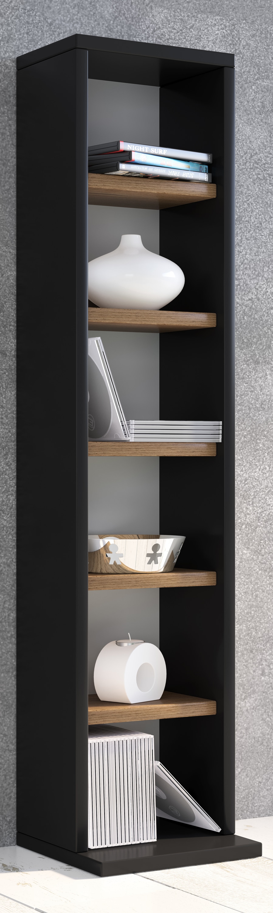 VCM Standregal »Holz CD DVD Stand Aufbewahrung Deko Regal Elementa« 1 Stk. tlg.