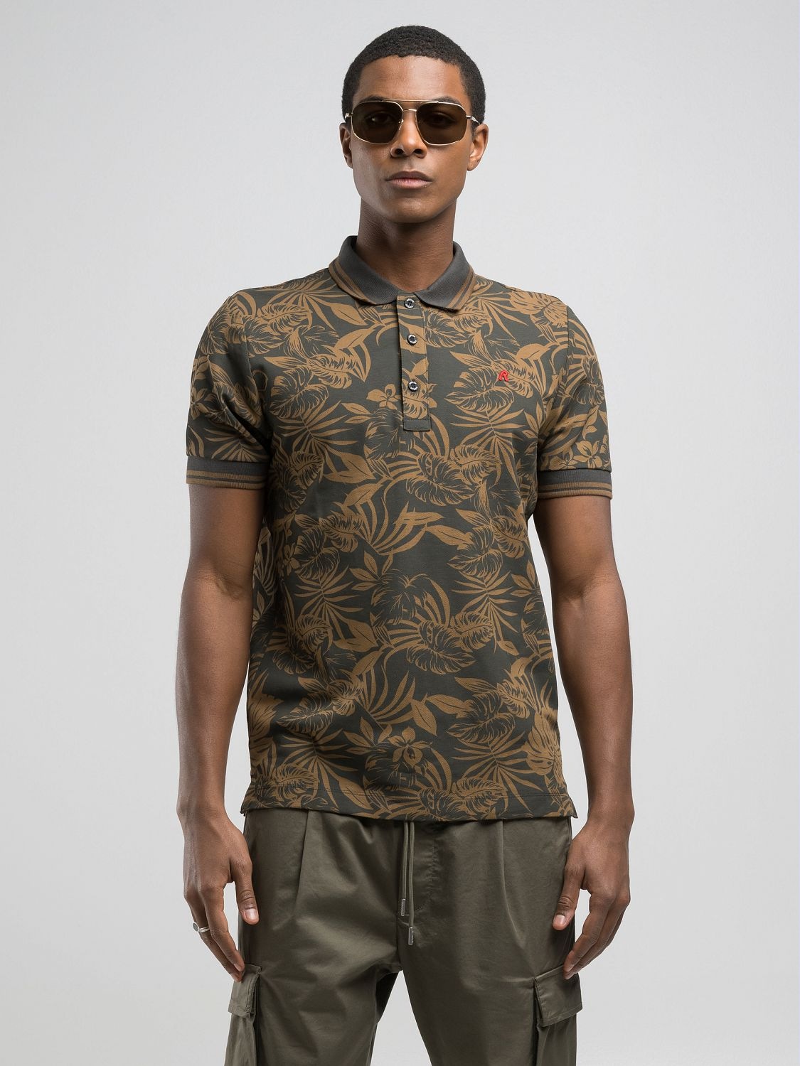 Replay Poloshirt, mit All-Over-Print