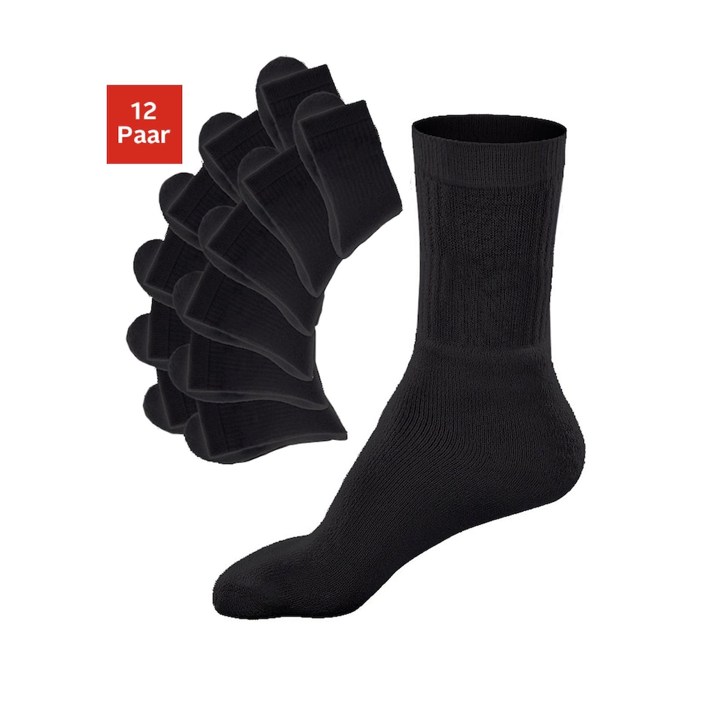 Go in Tennissocken, (Set, 12 Paar), mit Frottee