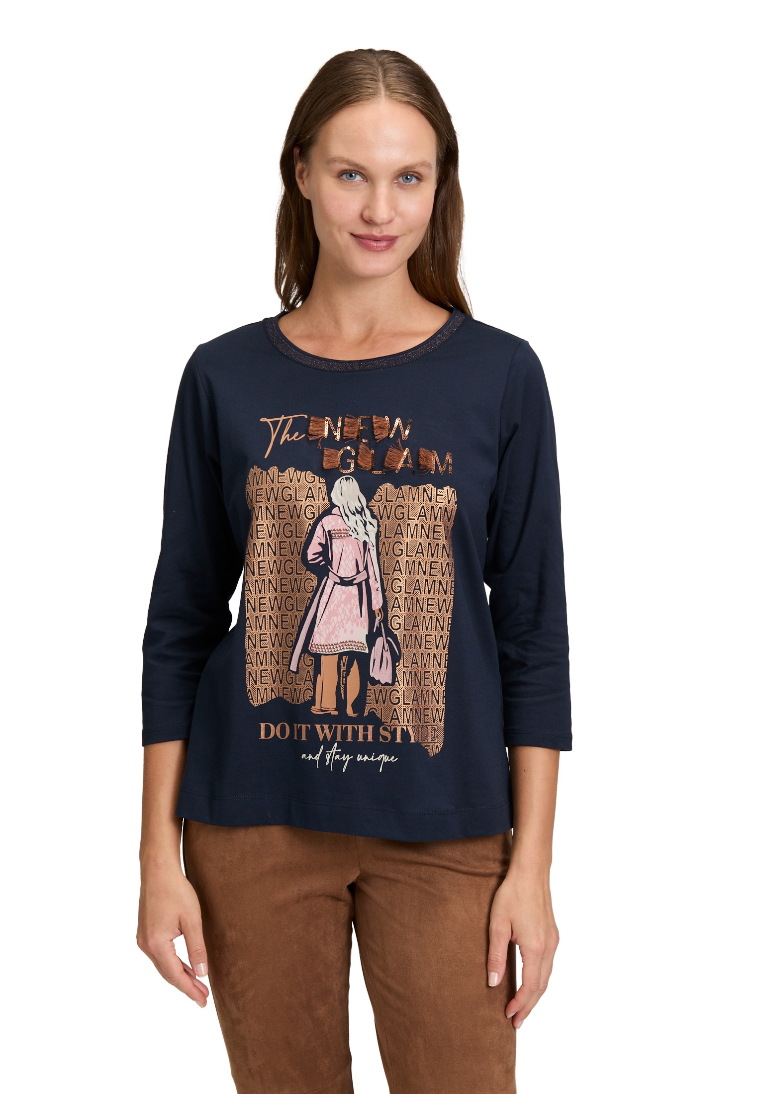 Betty Barclay Langarmshirt »Basic Shirt mit Rippbündchen«
