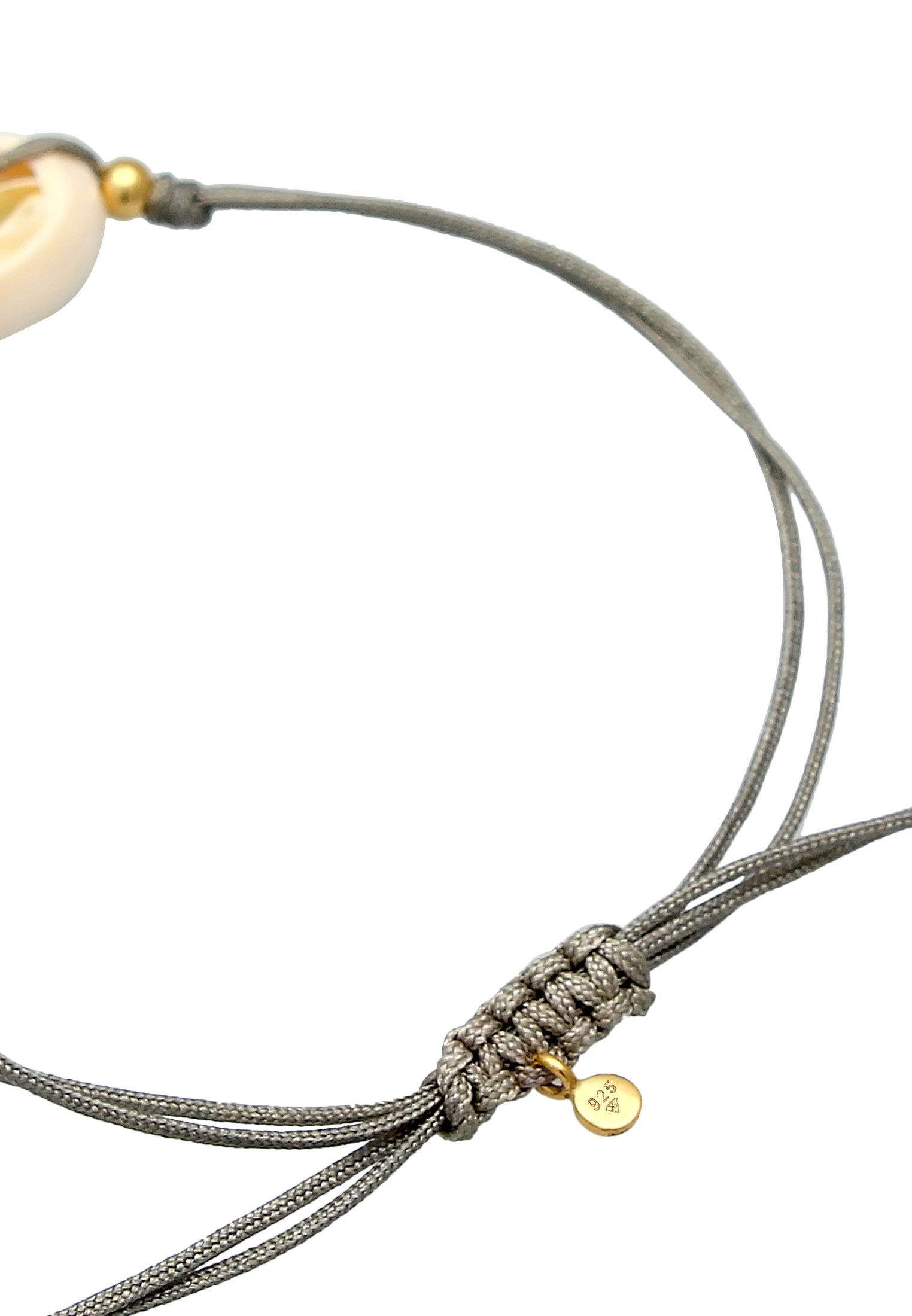 Elli Armkette »Armband Kauri Muschel Meer Nylon Trend 925 Silber«