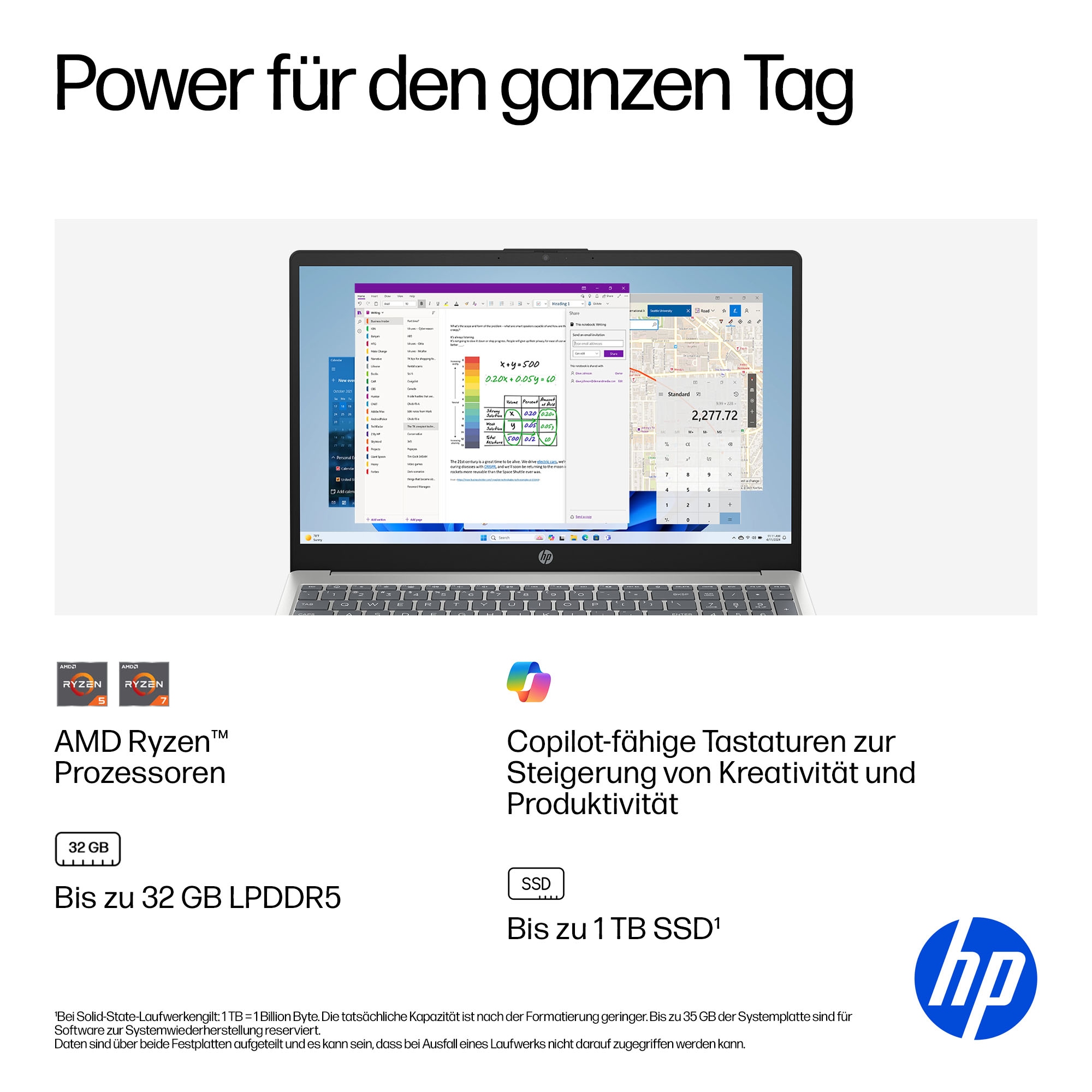 HP Notebook »15-fc1054ngx« 39,6 cm / 15,6 ″ AMD Ryzen 5 Radeon Graphics 256 GB SSD