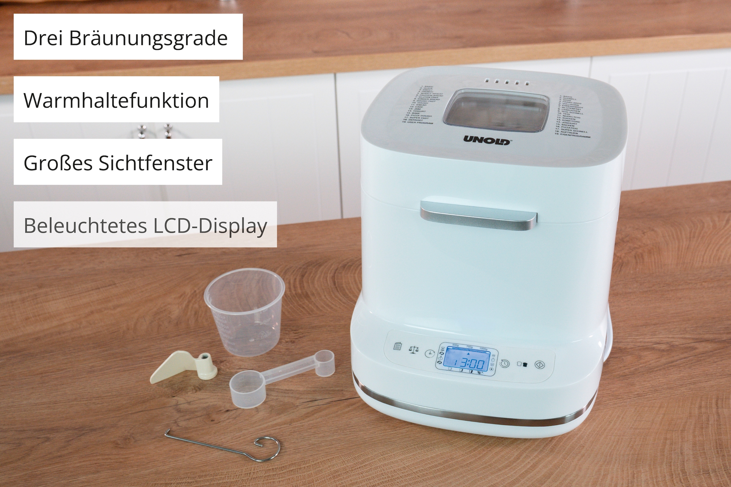 Unold Brotbackautomat »Backmeister Bernd« 19 Programme 550 W
