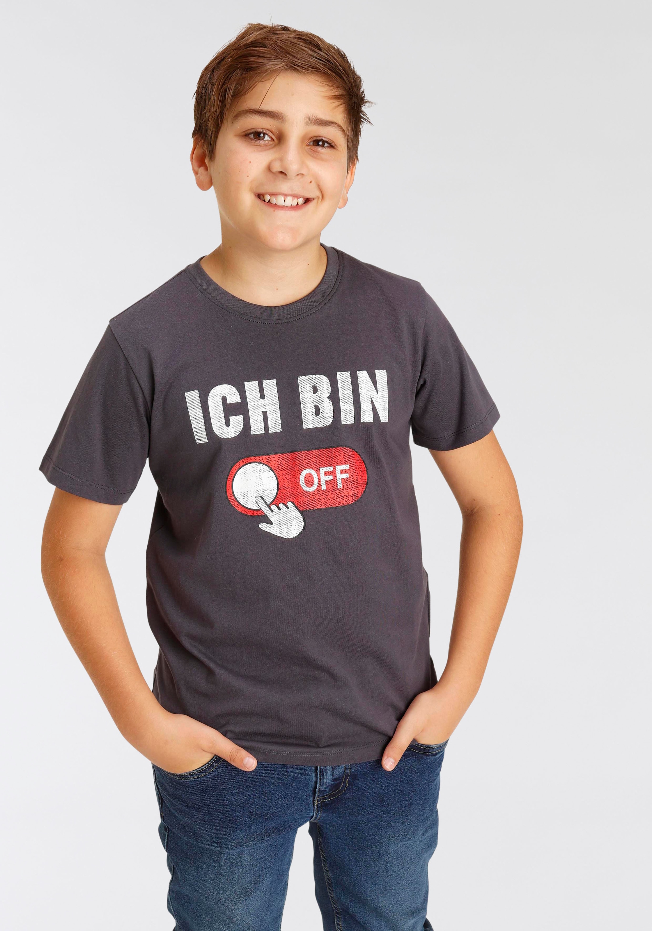 BIN bei T-Shirt KIDSWORLD OTTO »ICH OFF...«, Sprücheshirt