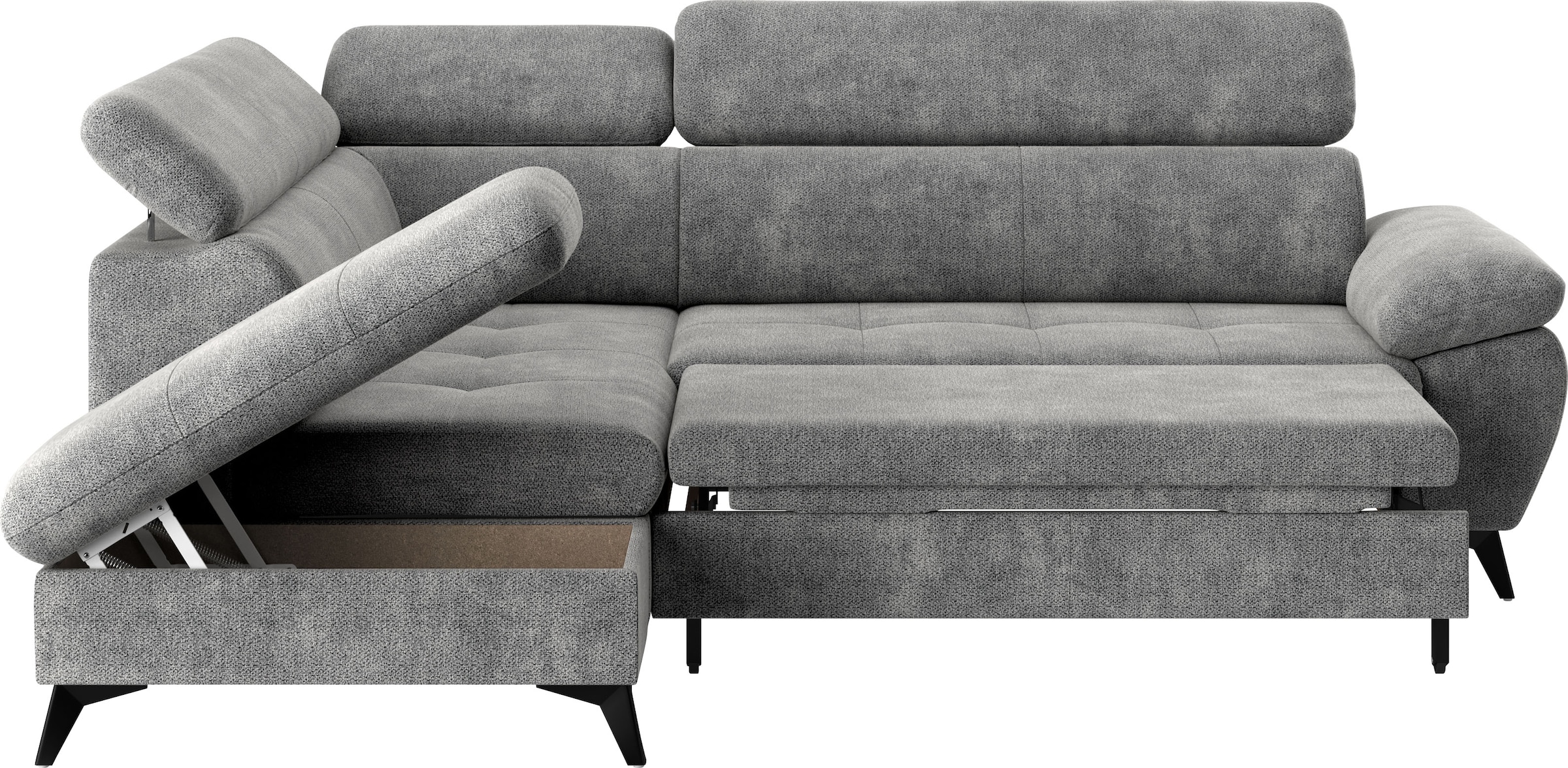 COTTA Ecksofa »Hudson L-Form«, mit Kopfteilverstellung, wahlweise mit Bettfunktion & Bettkasten