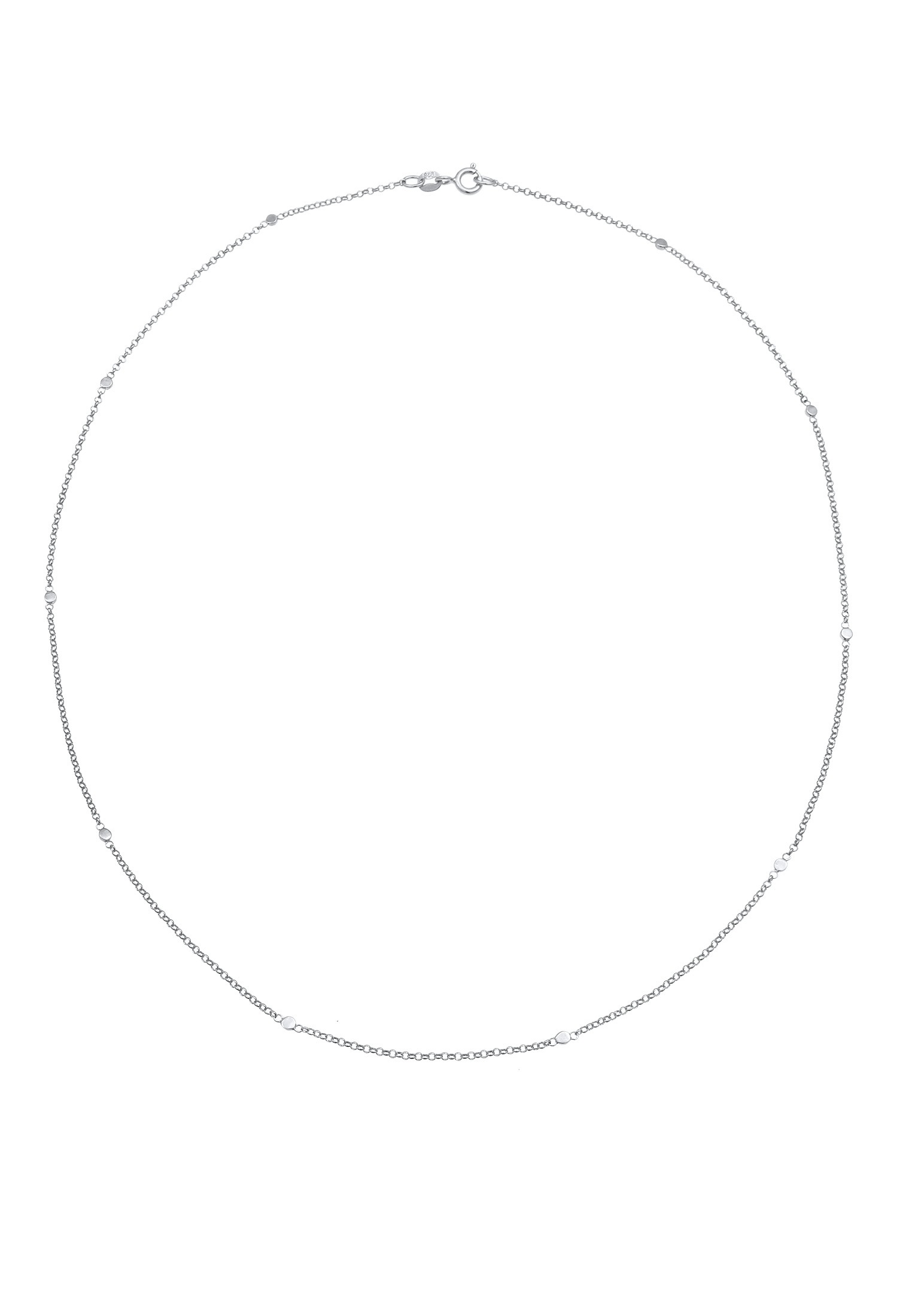 Elli Kette ohne Anhänger »Halskette Basic Erbskette Coin Plättchen 925 Silber«