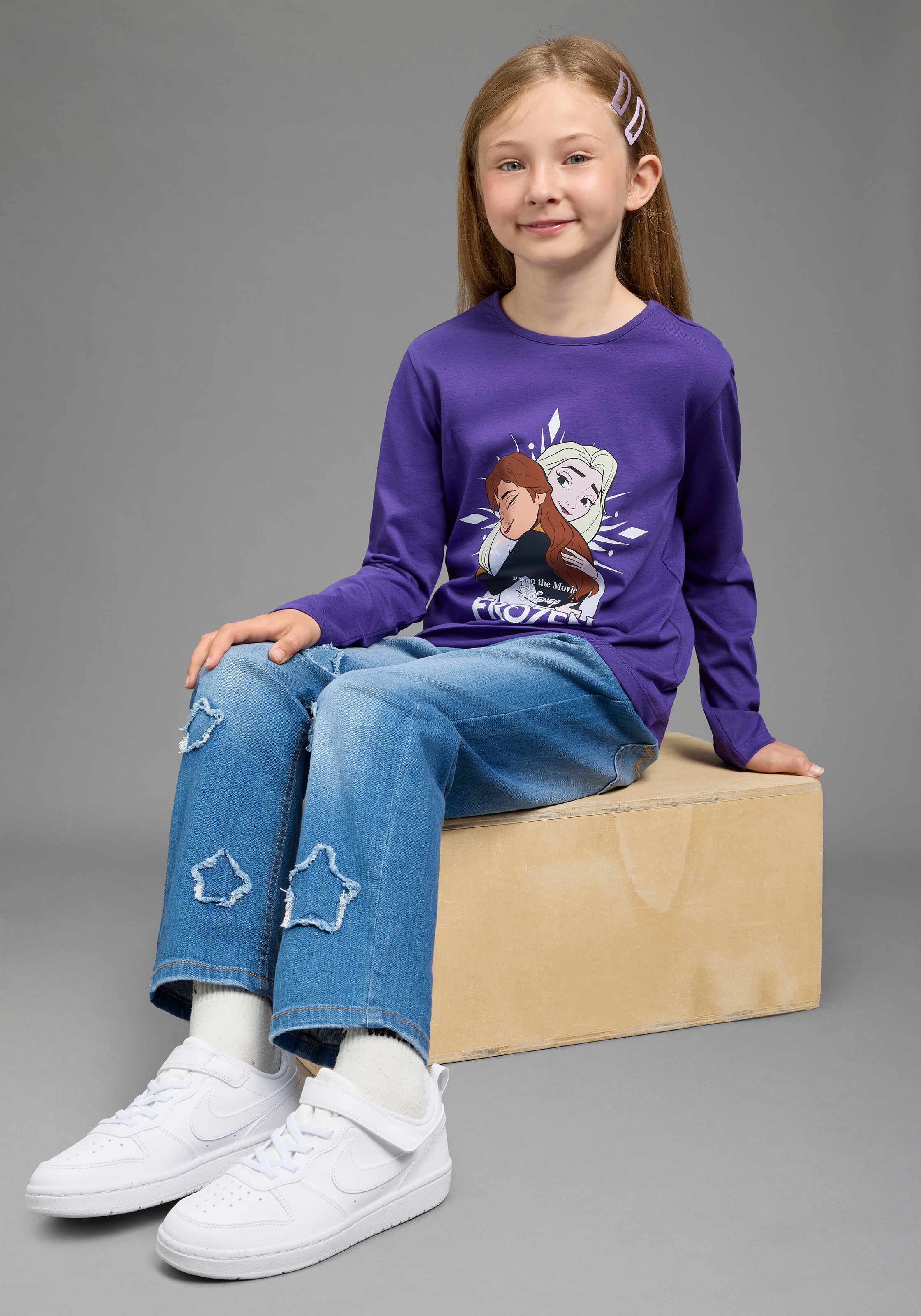 KIDSWORLD Langarmshirt »FROZEN Shirt, Disney« Disney-Shirt in Basic-Passform, Langarm, bedrucktes Design