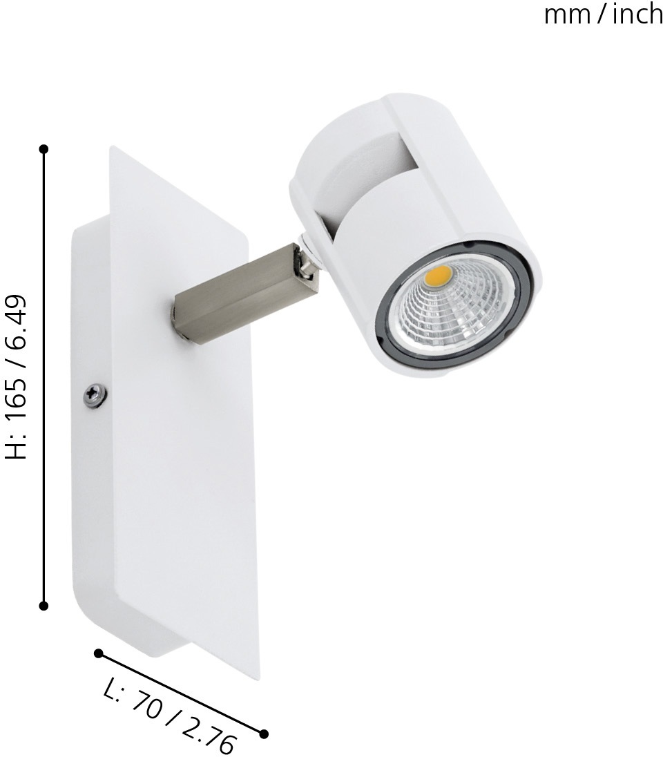 EGLO LED Wandleuchte »VERGIANO«, 1 flammig, Leuchtmittel LED-Board-GU10 | LED wechselbar, 3-step dimming