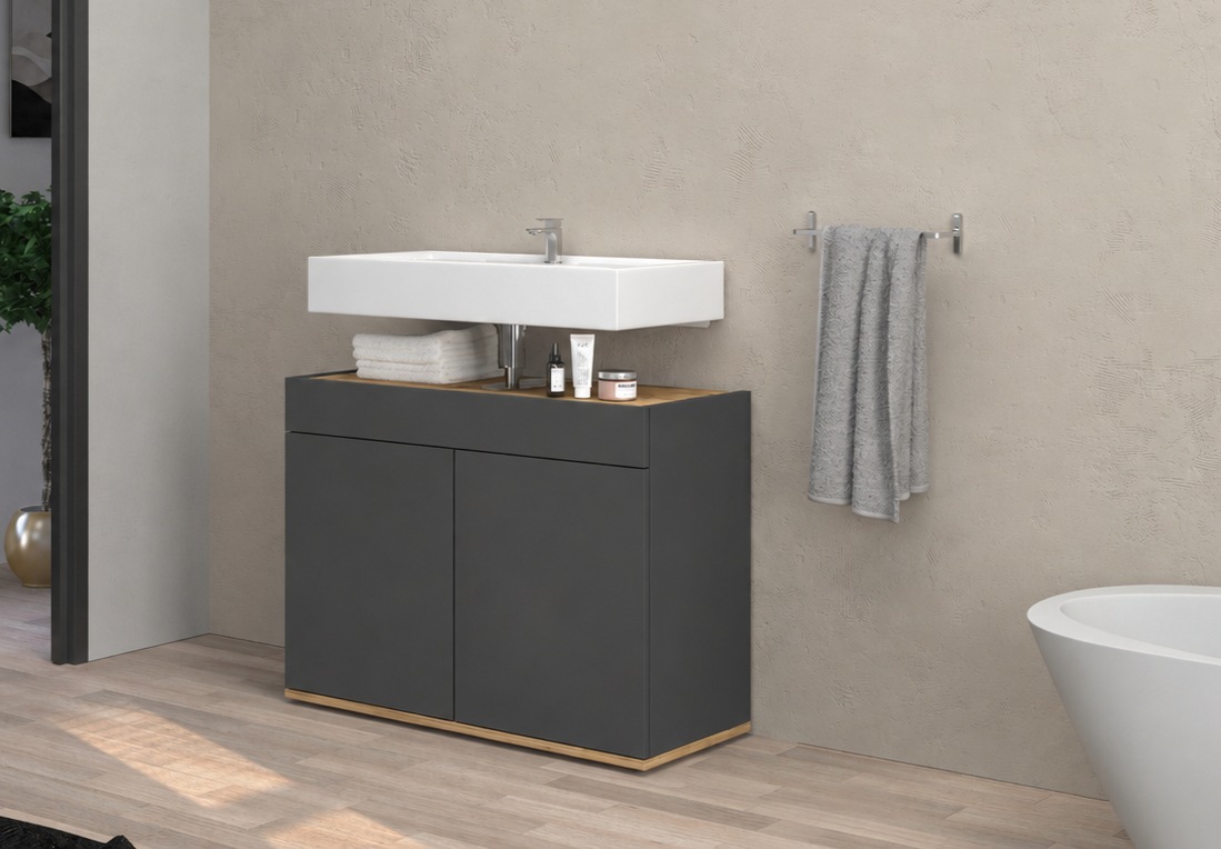 welltime Waschbeckenunterschrank »Garda« 1 Stk. tlg. Made in Italy, viel Stauraum , WBU