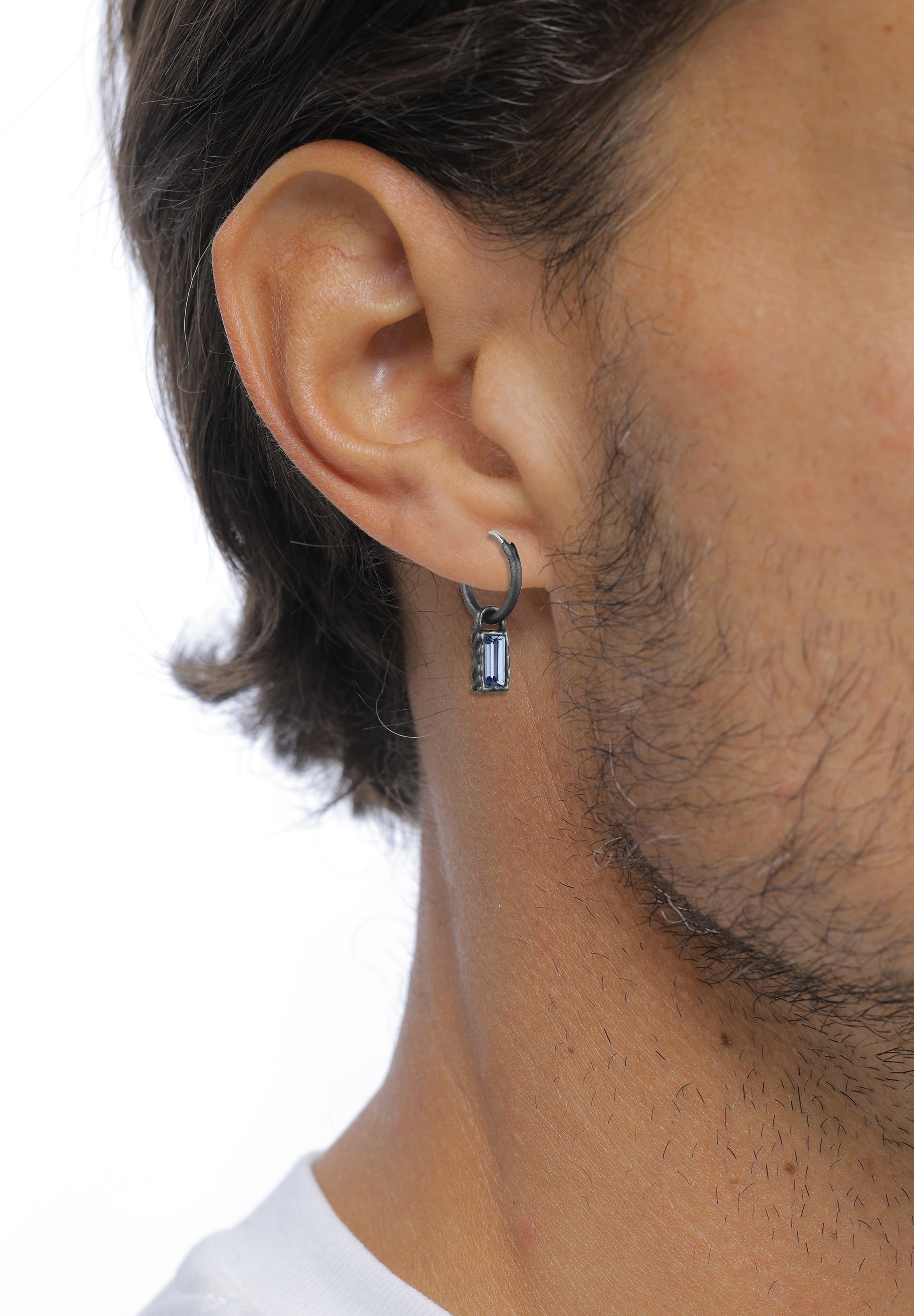 Kuzzoi Paar Creolen »Ohrringe Creolen mit Kristallen von Swarovski(R) Blau 925 Sterling Silber«
