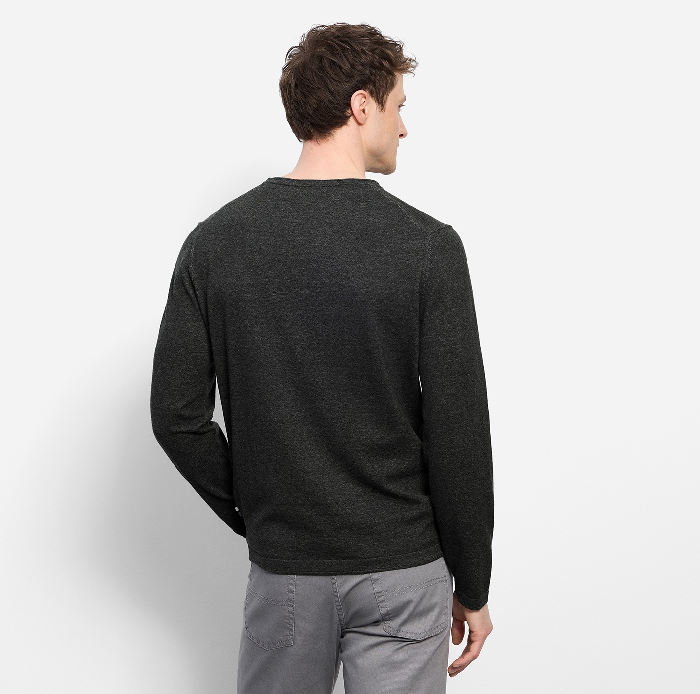 OLYMP Rundhalspullover »OLYMP Strick Casual« Crew Neck