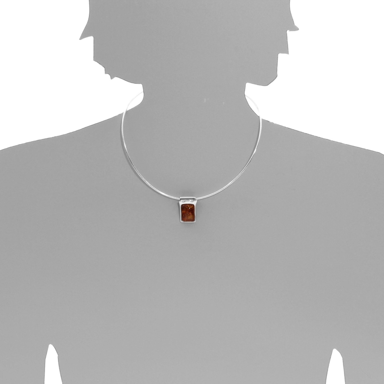 OSTSEE-SCHMUCK Kette mit Anhänger »- Gleiter-Vena - Silber 925/000 - Bernstein«