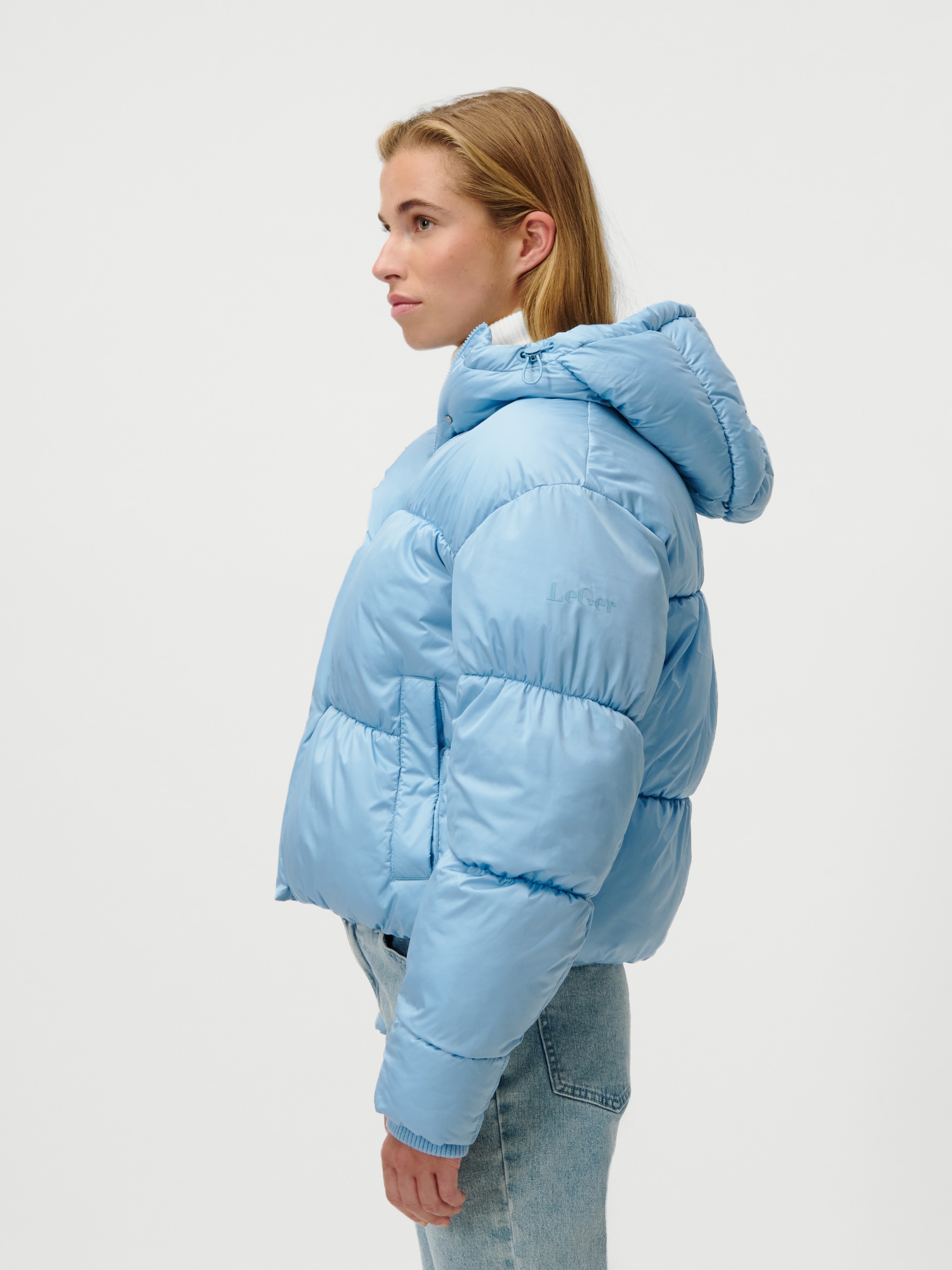 LeGer Steppjacke »Viveka, LeGer by Lena Gercke« mit Kapuze Cropped, mit Rucksack-Riemen innen, Winterjacke