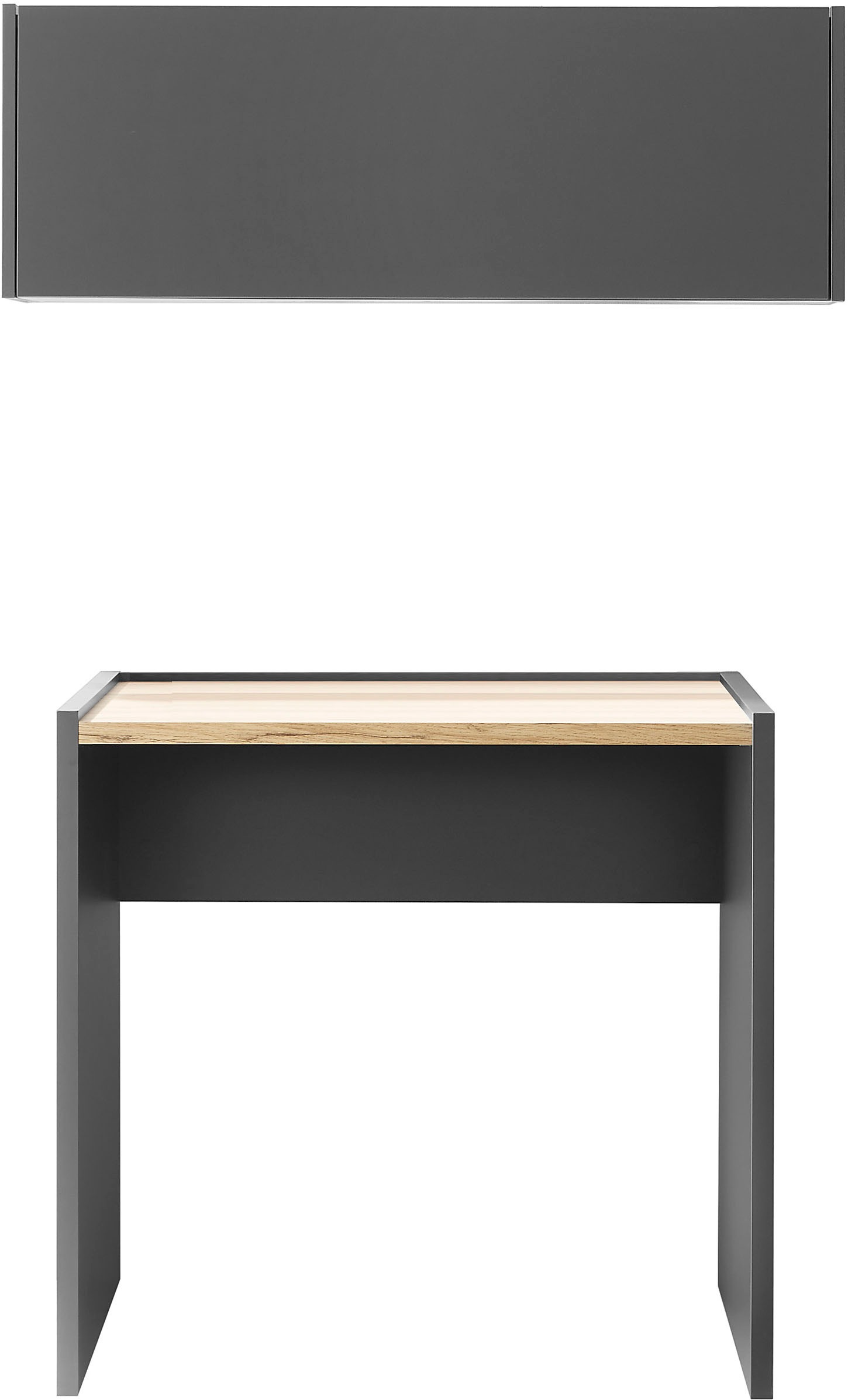 INOSIGN Büromöbel-Set »CITY/GiRON, modernes Design, Homeoff., Büro in zwei Farben/Wotan Eiche«, (Set, 2 tlg.), enthält Hängeschrank, Schreibtisch, wohnliches Home Office