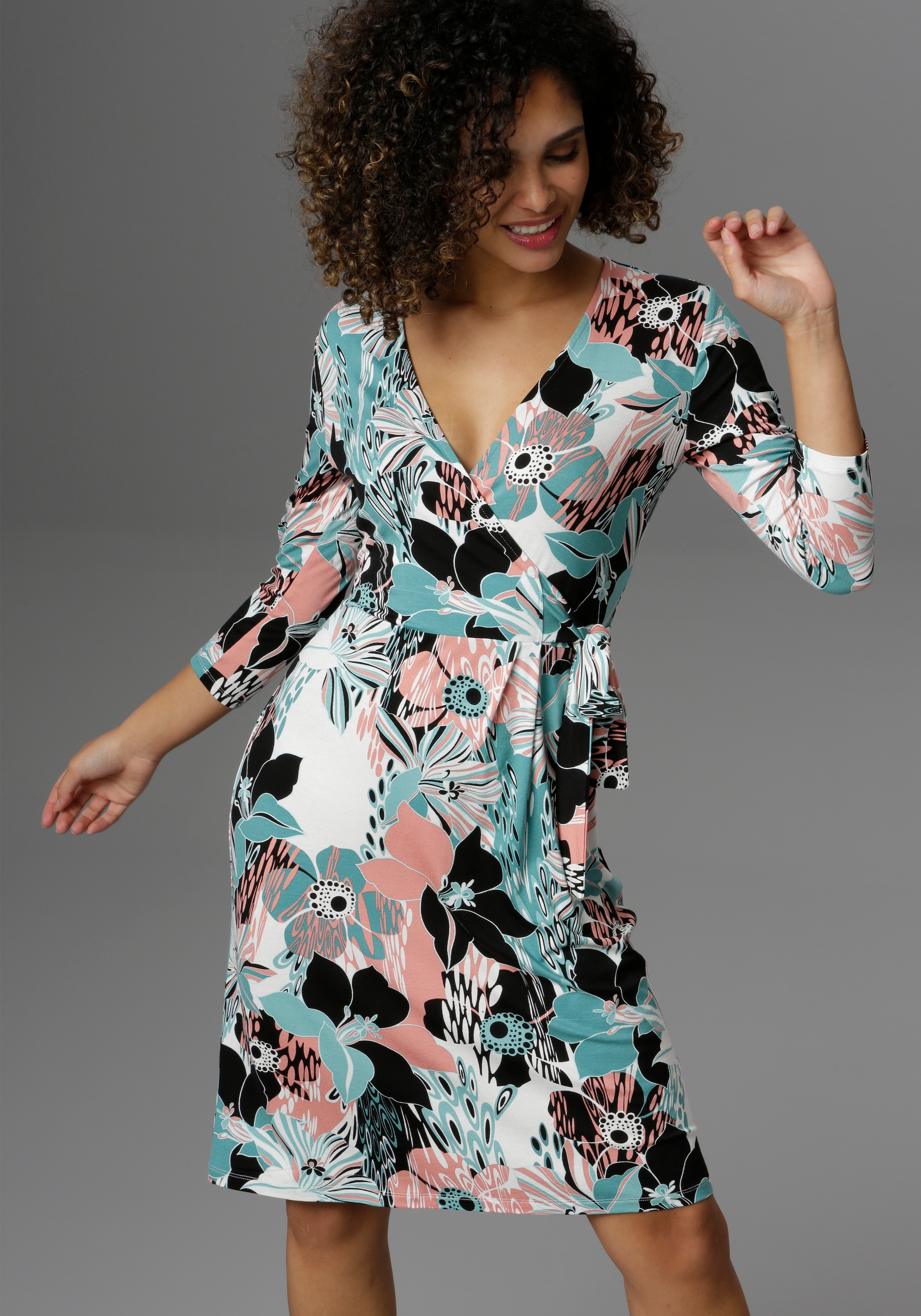 Aniston SELECTED Jerseykleid, in Wickel-Optik kaufen