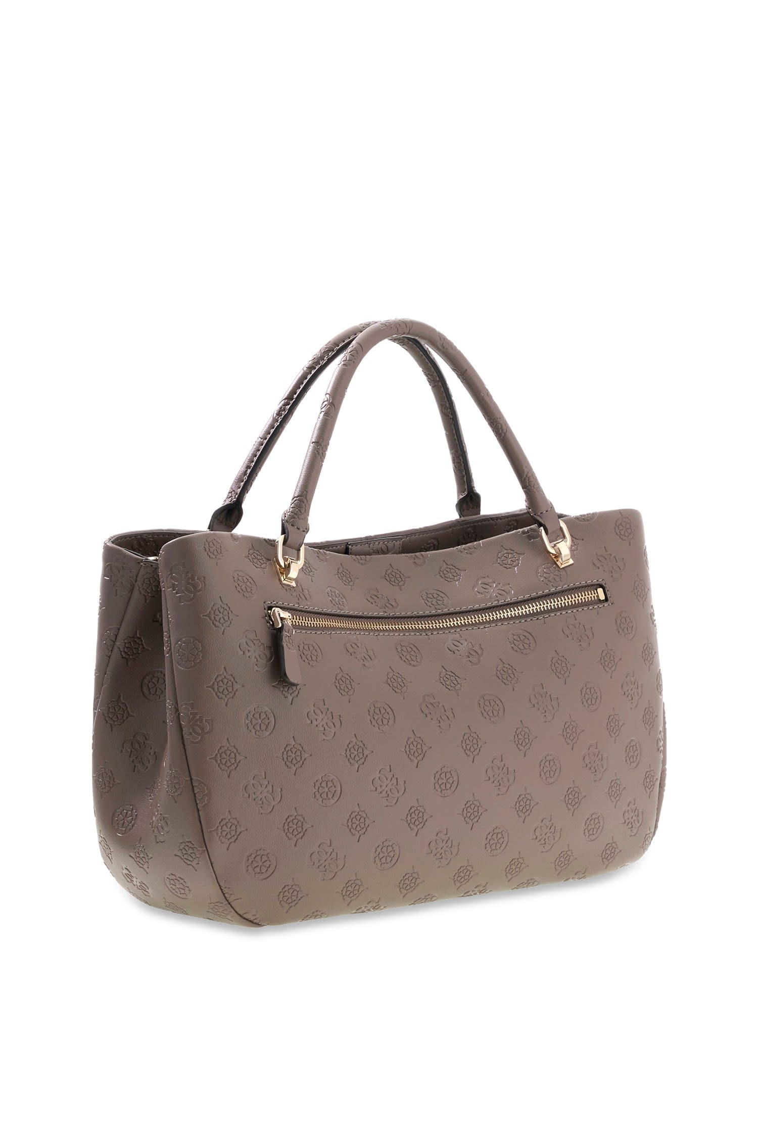 Guess Umhängetasche »CARMELLA GIRLFRIEND SATCHEL« Damen Handtasche mit abnehmbarem Schlüsselanhäner