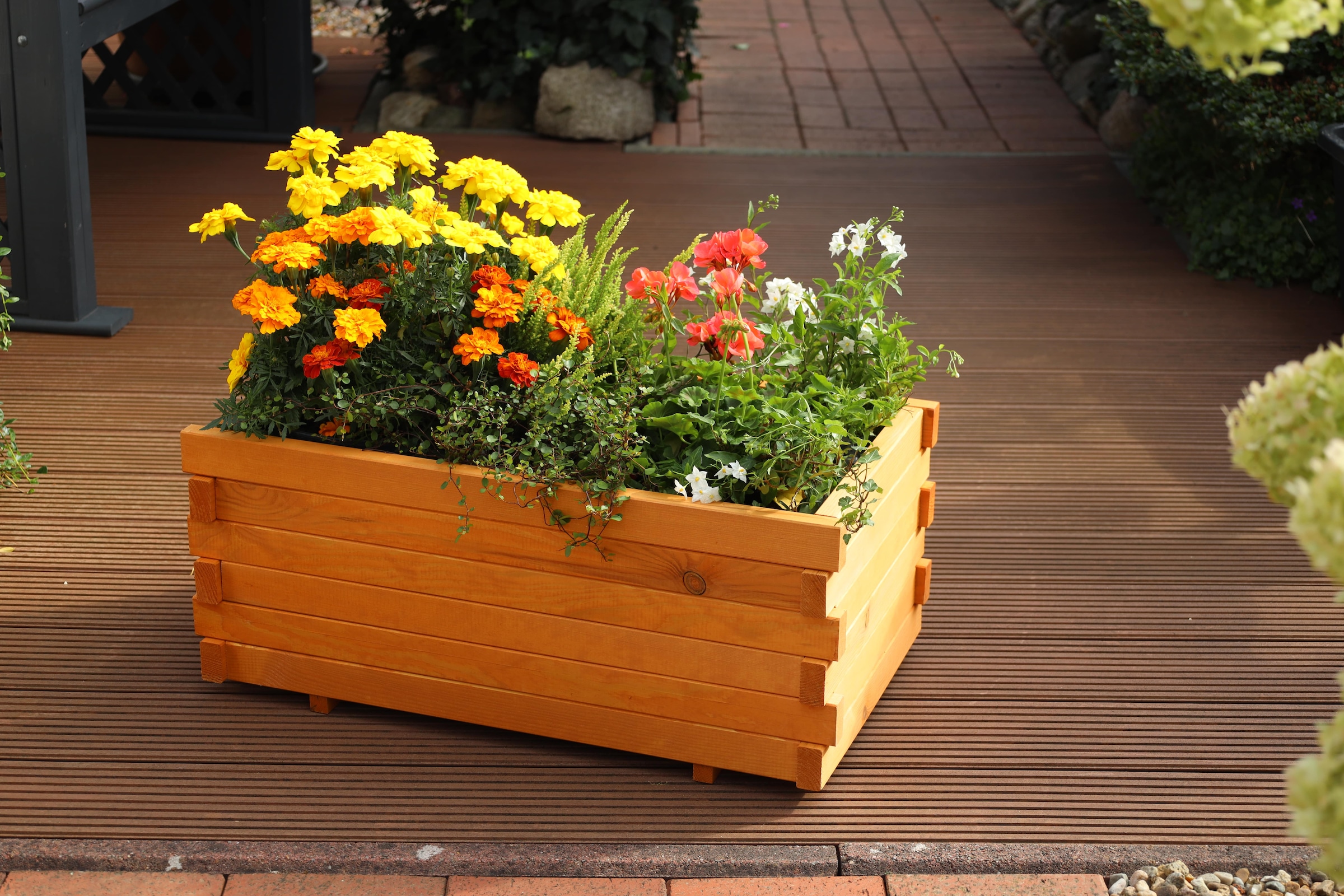 promadino Pflanzkübel »Lucca«, mit Pflanzfolie, BxTxH: 69x39x29,5 cm