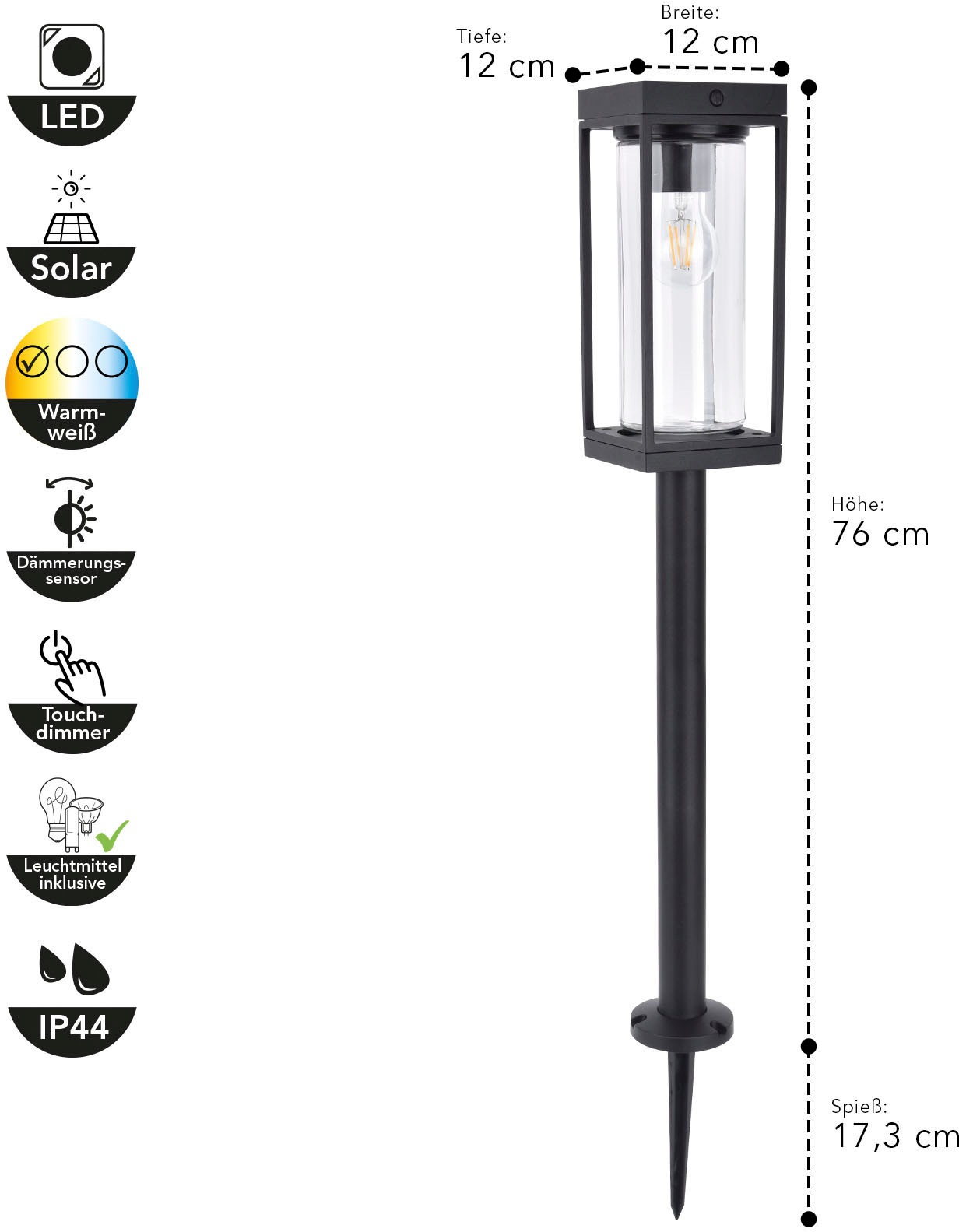 LUTEC LED Solarleuchte »FLAIR«