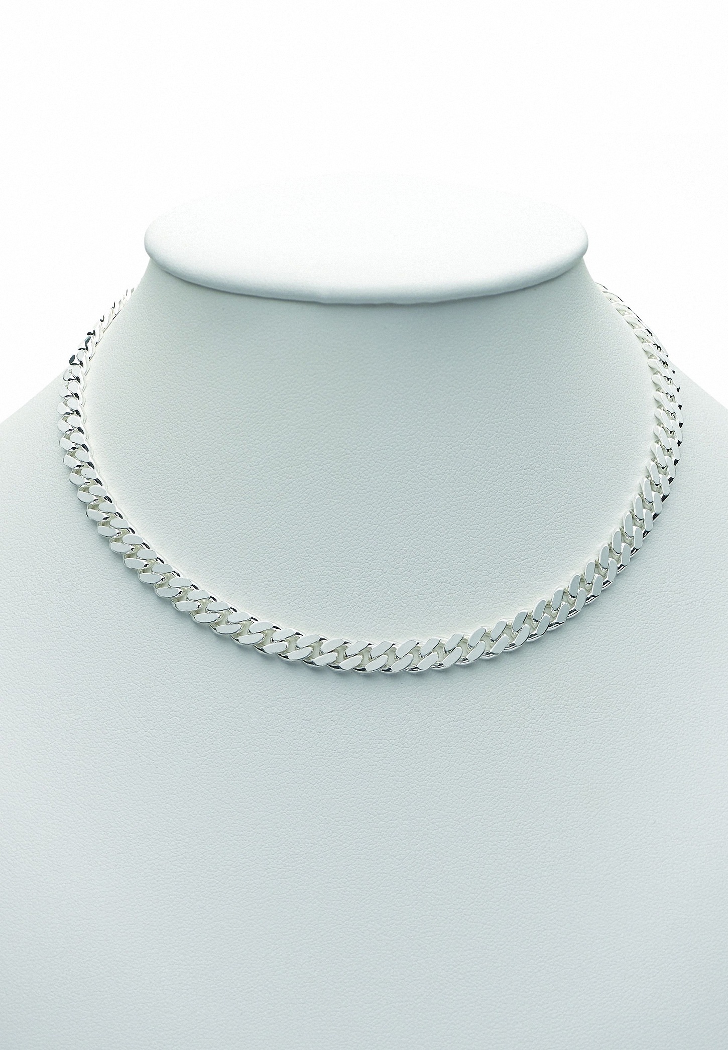 Adelia´s Silberkette »925 Silber Flach Panzer Halskette 60 cm Ø 5,4 mm«