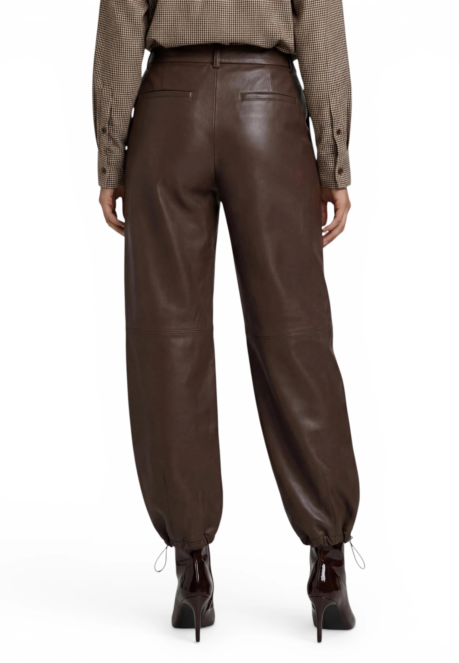 Zero Lederimitathose »Kunstleder-Hose mit Reißverschluss«