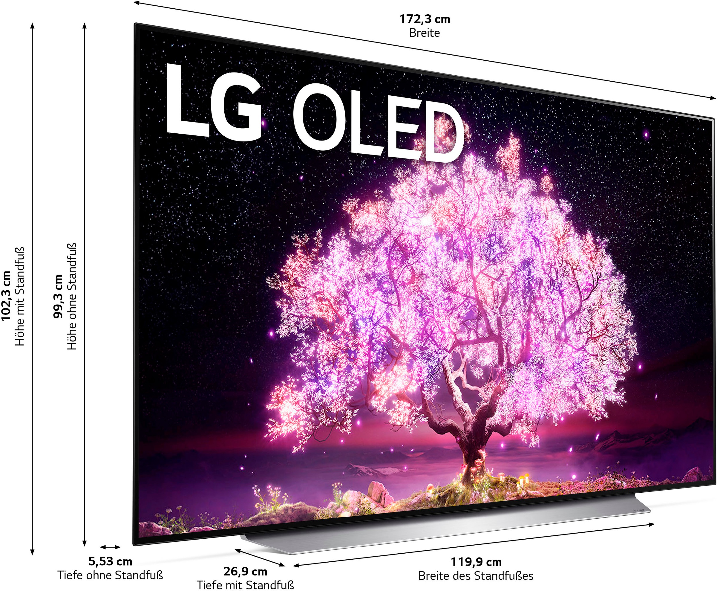 »OLED77C17LB«, HD, Dolby 4K OTTO kaufen 4K & AI-Prozessor,Dolby Vision OLED,α9 cm/77 LG Zoll, Ultra jetzt 195 Gen4 bei Smart-TV, Atmos OLED-Fernseher