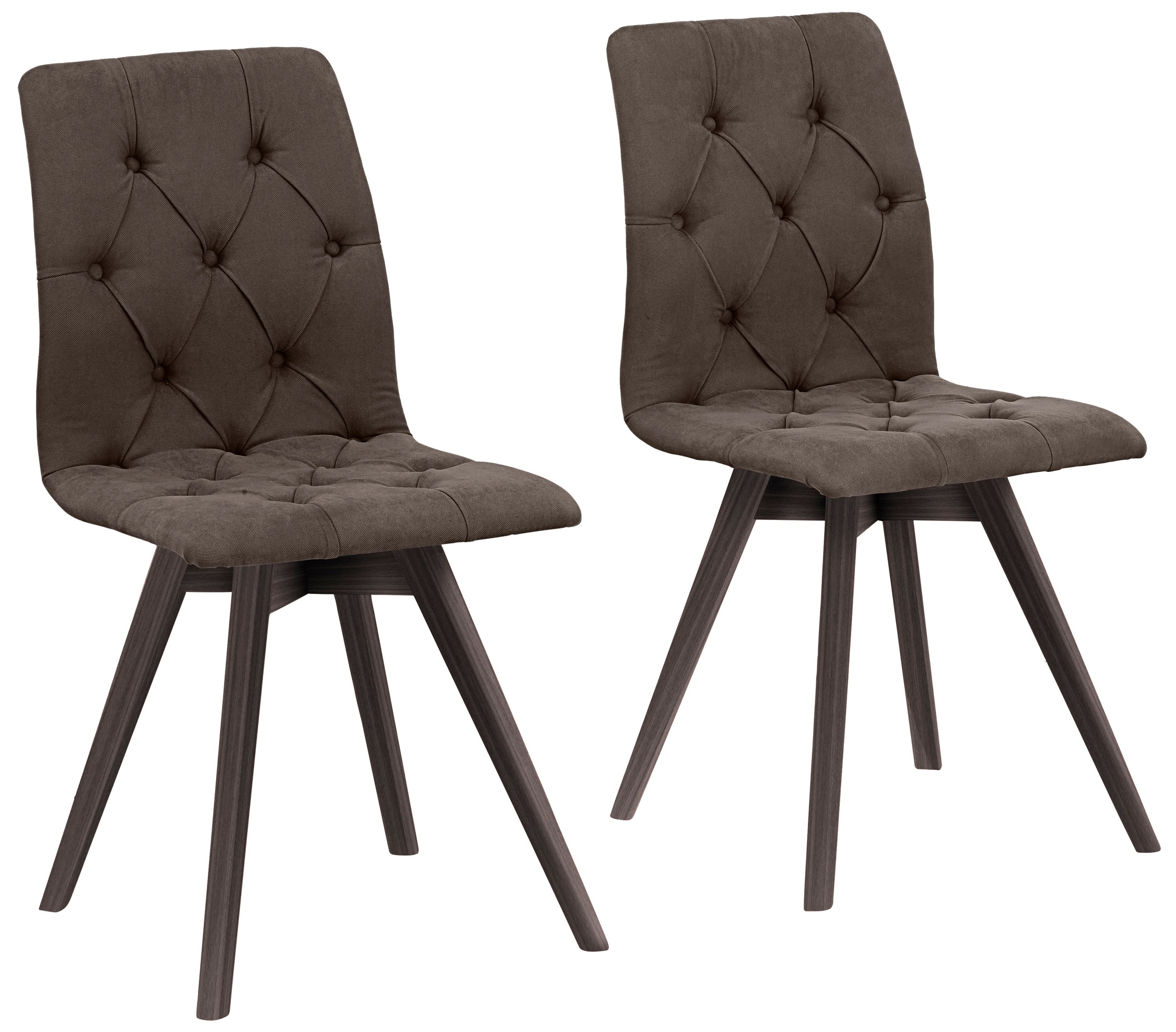 andas Esszimmerstuhl »Rania«, (Set), 2 St., Struktur fein, mit Massivholzbeinen